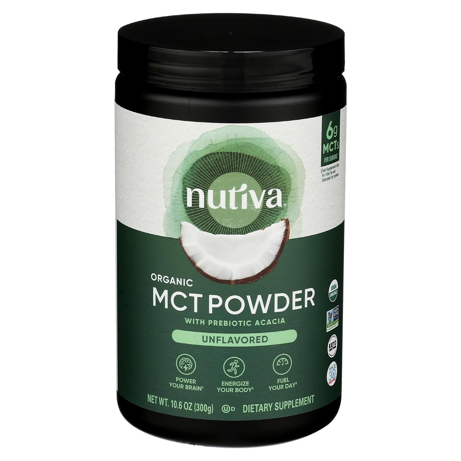 Nutiva Polvo de MCT Orgánico Clásico 300 g - Keto y Vegano