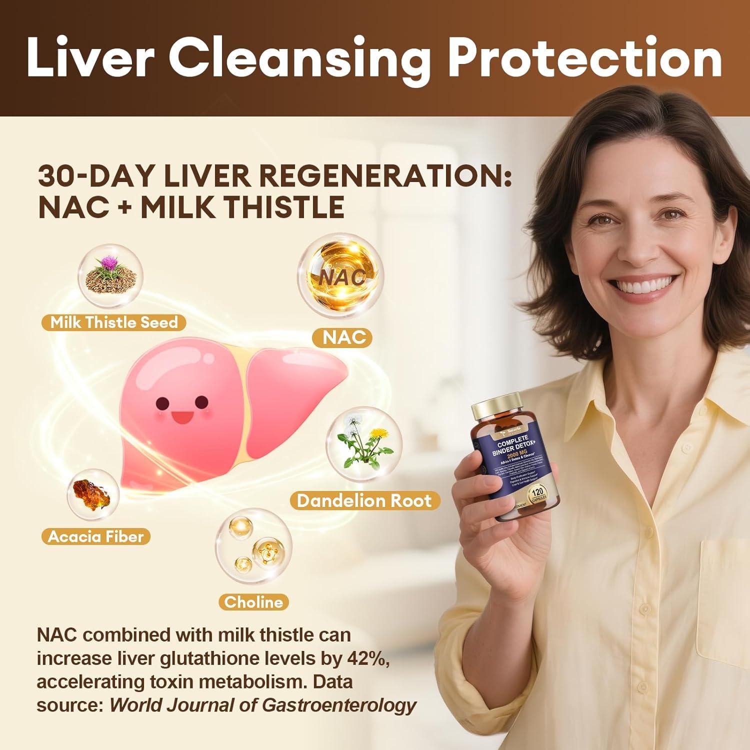 Suplemento Detox Totaria 2000MG - 120 Cápsulas Naturales