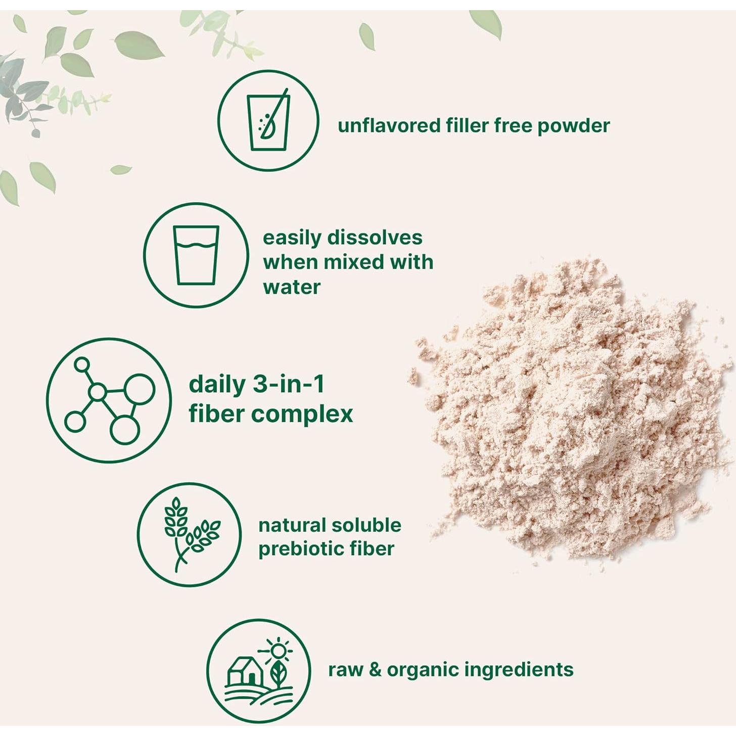 Micro Ingredients Fibra Orgánica y Probioticos Veganos 100 Mil CFU