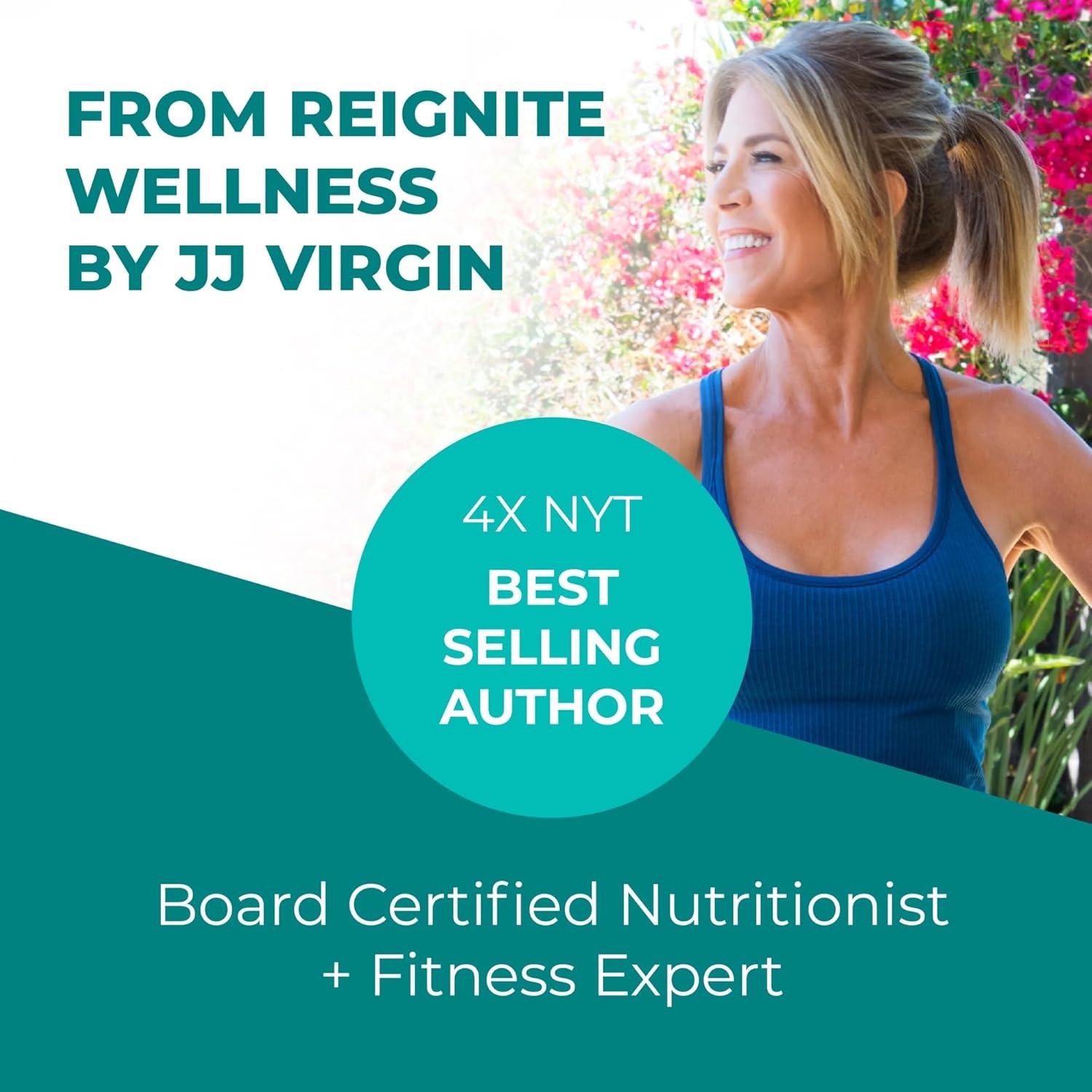 Reignite Wellness by JJ Virgin | Extra Fiber | 12 Fiber Powder Supplement with Psyllium Husk, Pectin, Flax, Cranberry Seed & More | Supports Gut Health | 60 Servings