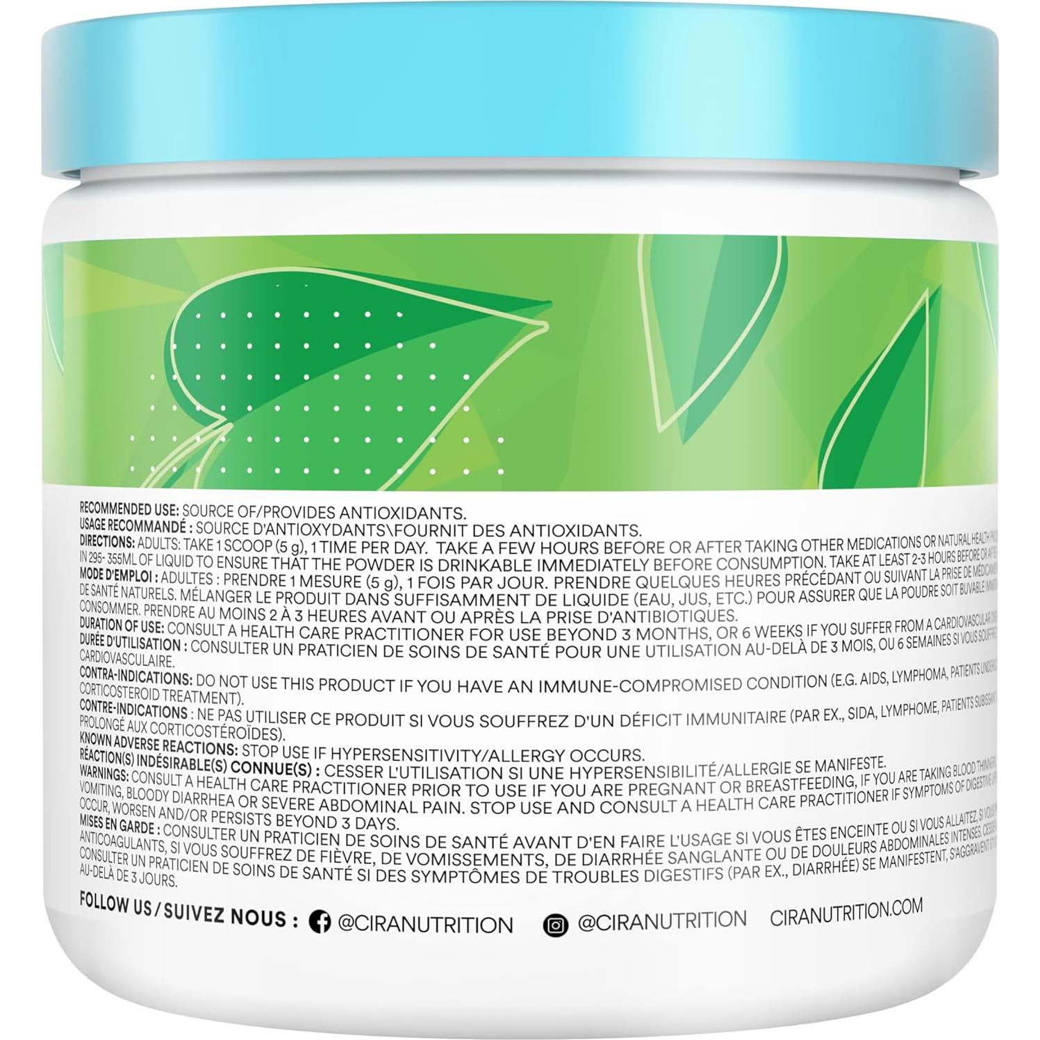 Cira Daily Greens - Polvo de Superalimento Frutos Rojos 30 Porciones