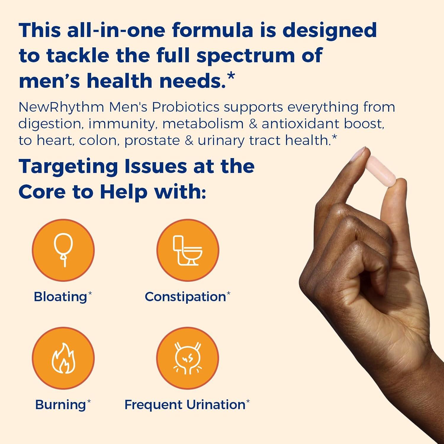 Probioticos NewRhythm para Hombres 150 Mil Millones CFU 60 Capsulas