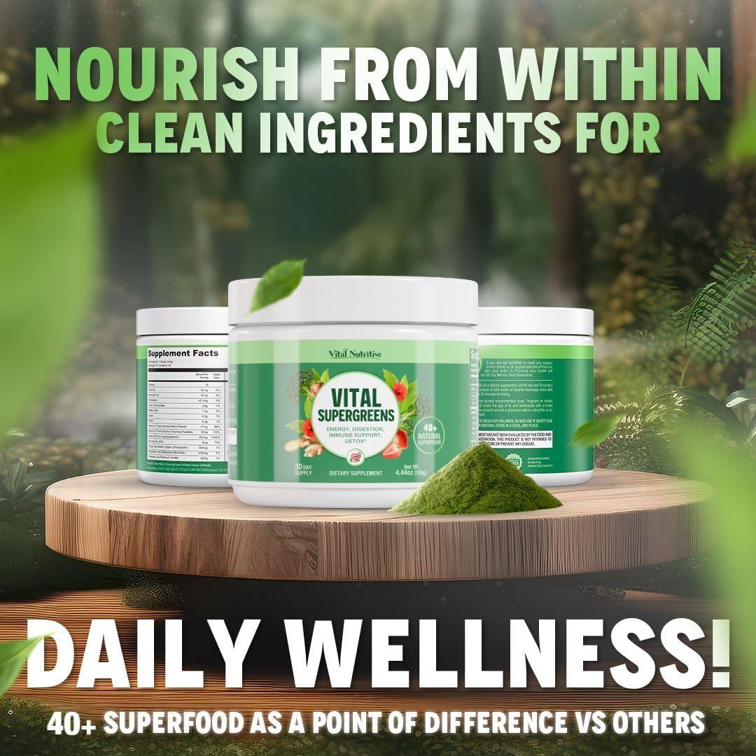 Polvo de Superalimentos Vital Greens - 40+ Superverdes Veganos