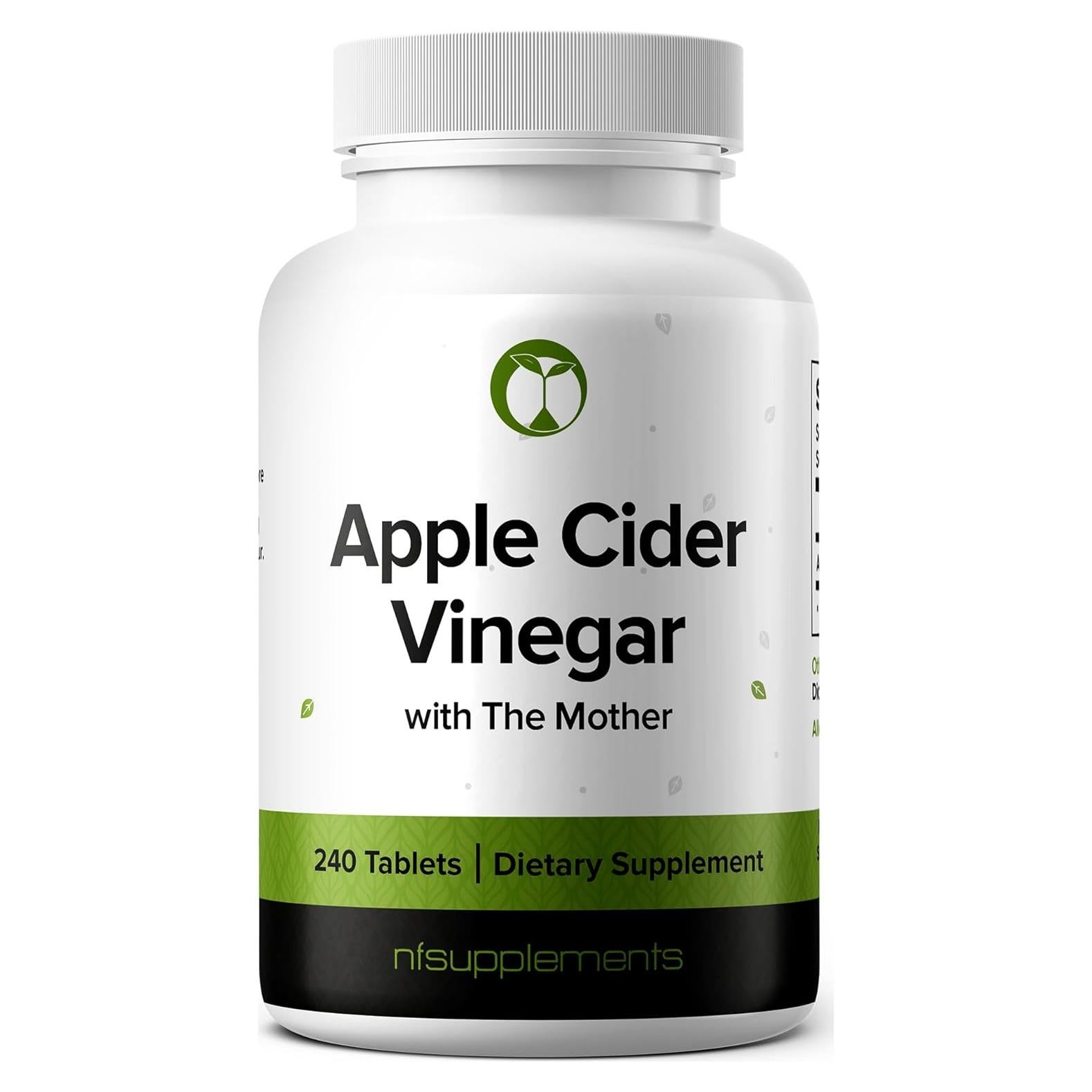 Suplemento de Vinagre de Sidra de Manzana Natural Foundation 240 Tabletas