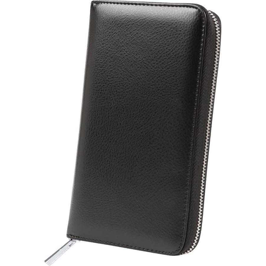 Organizador de Tarjetas de Cuero Cynure con Cierre RFID 36 Ranuras