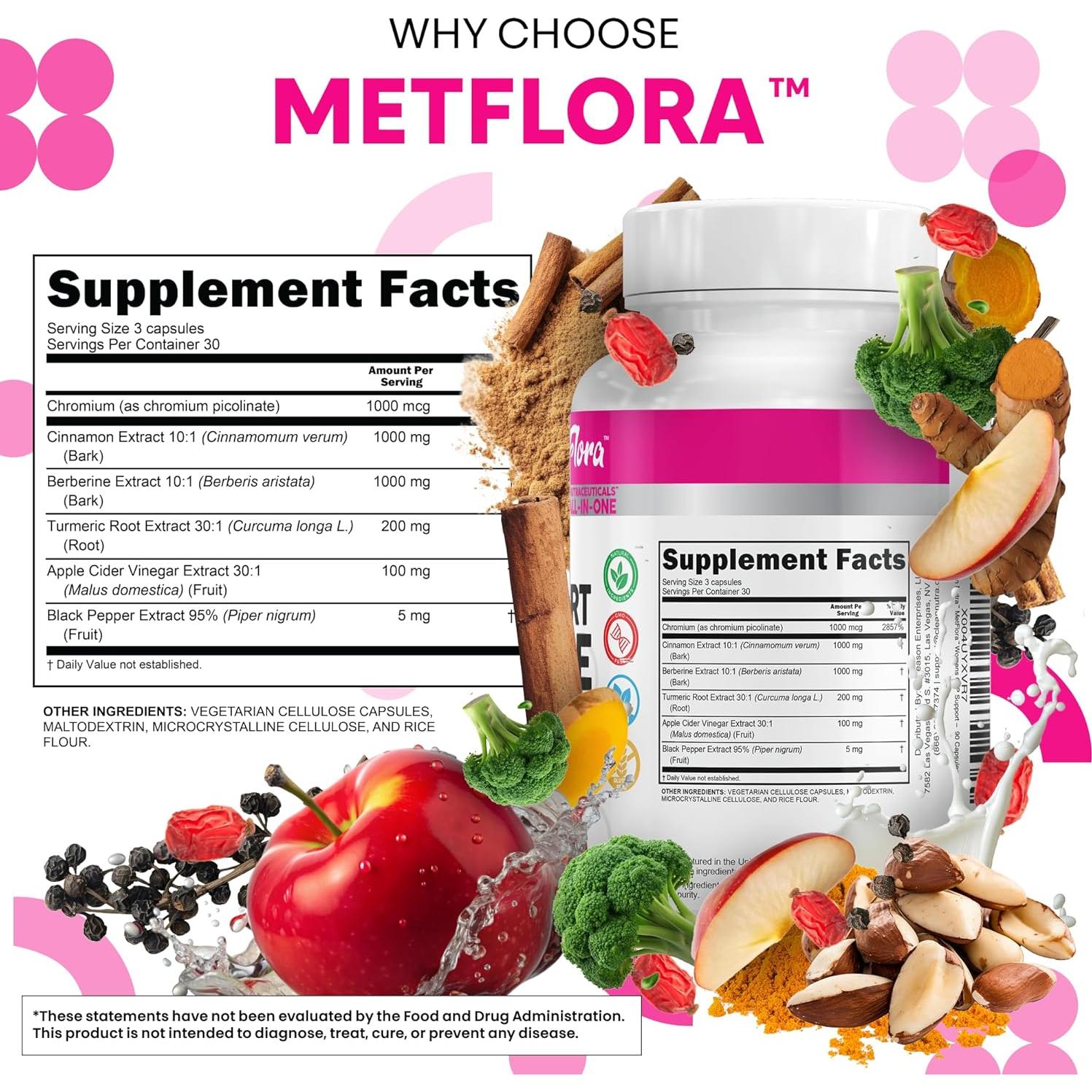 Suplemento GLP-1 Clean Nutra 90 Cápsulas Berberina Canela