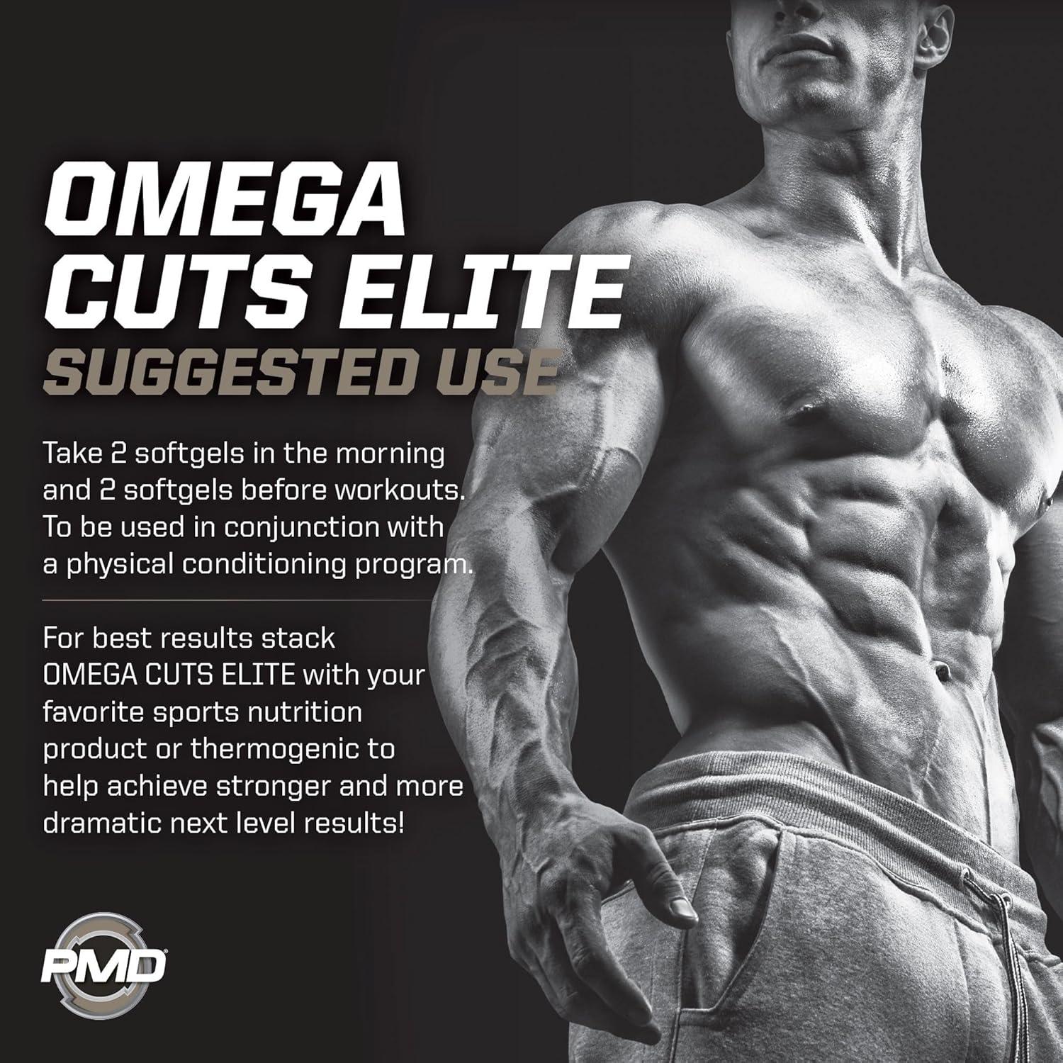 Suplemento PMD Omega Cuts Elite 90 Cápsulas para Pérdida de Grasa