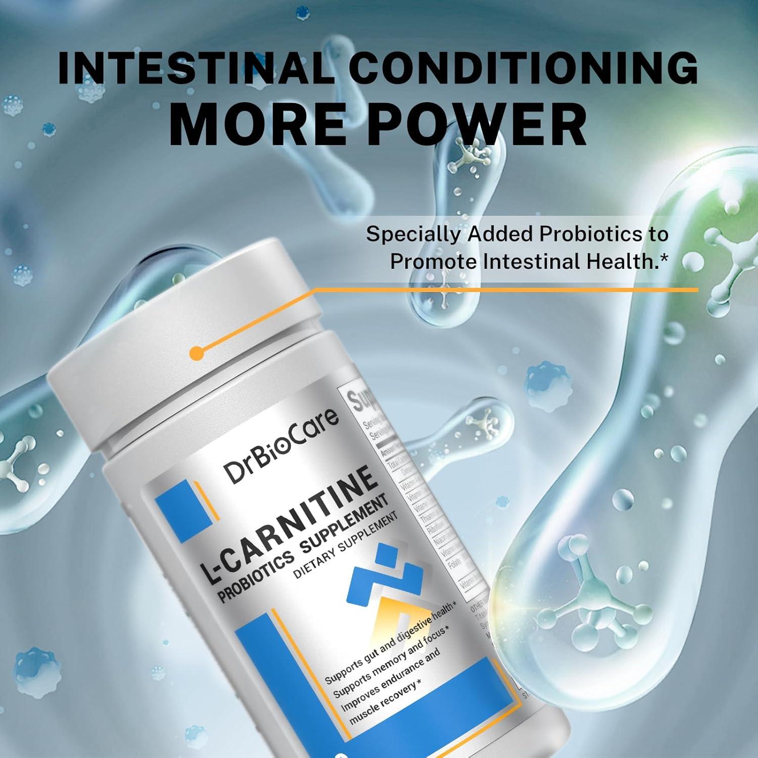 Suplemento Probióticos L-Carnitina DrBioCare 60 Cápsulas