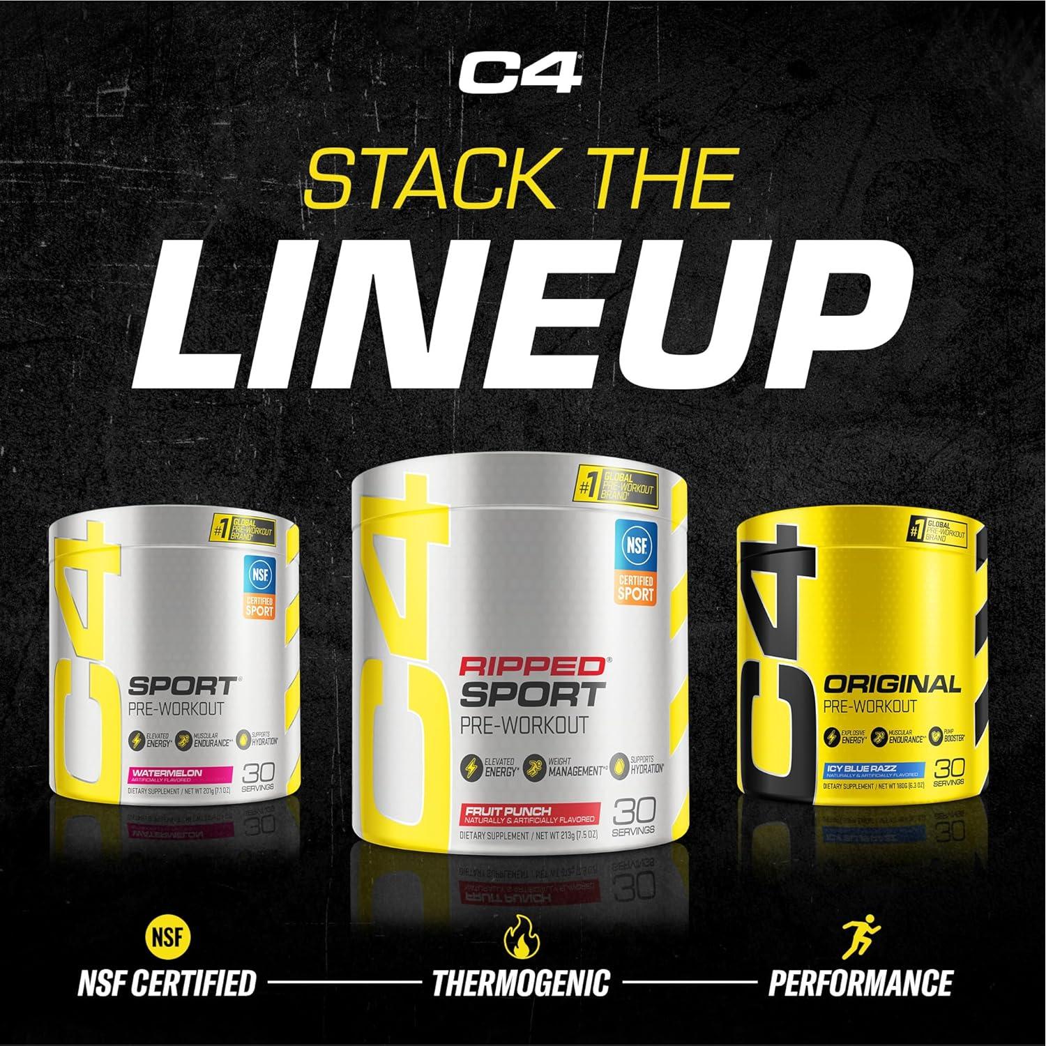 Cellucor C4 Ripped Sport Polvo Pre Entrenamiento 30 Porciones