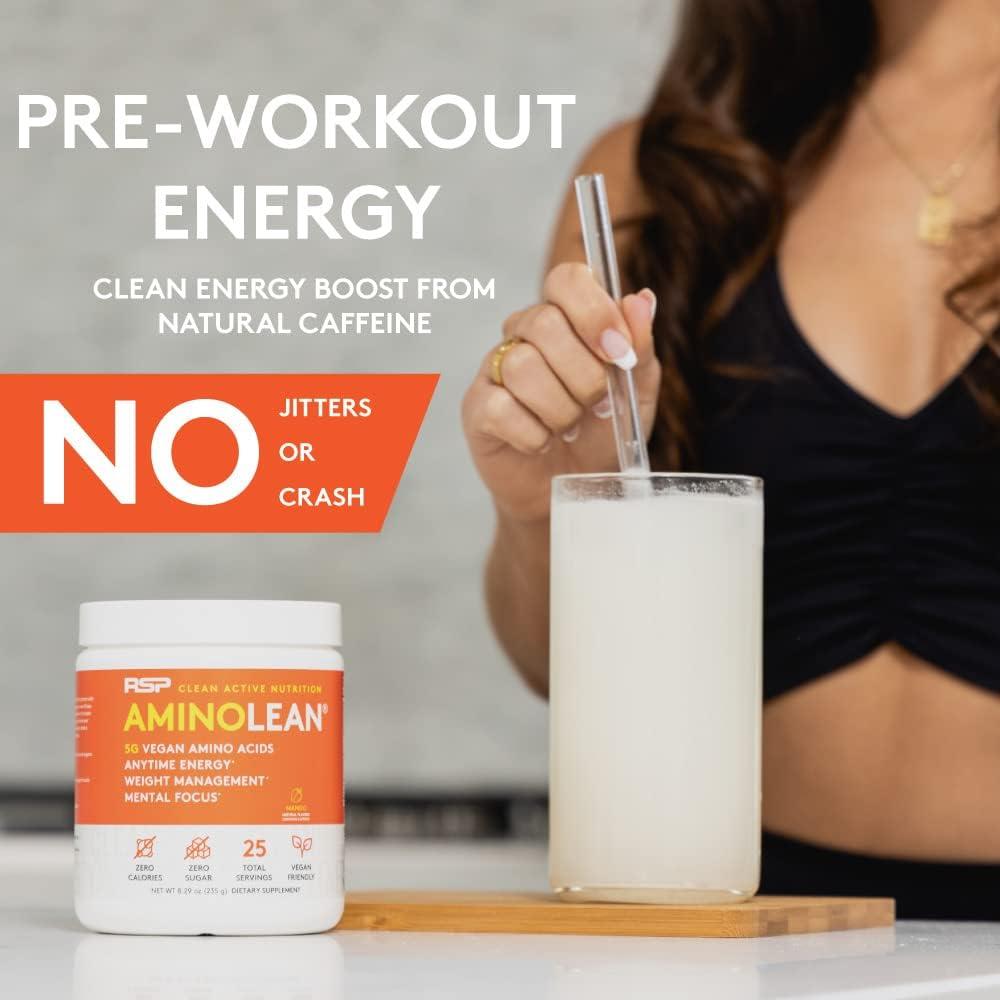 RSP Nutrition AminoLean Polvo Pre Entrenamiento Mango 252g