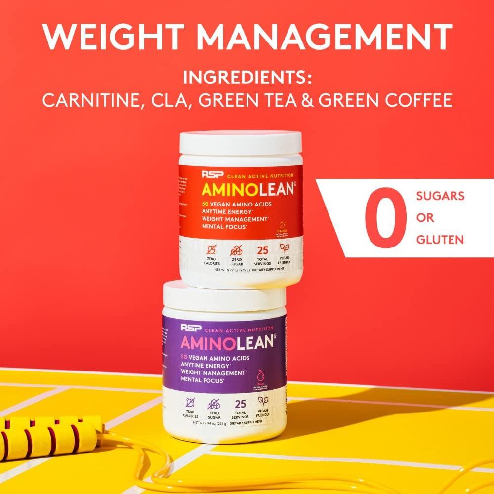 RSP Nutrition AminoLean Polvo Pre Entrenamiento Mango 252g