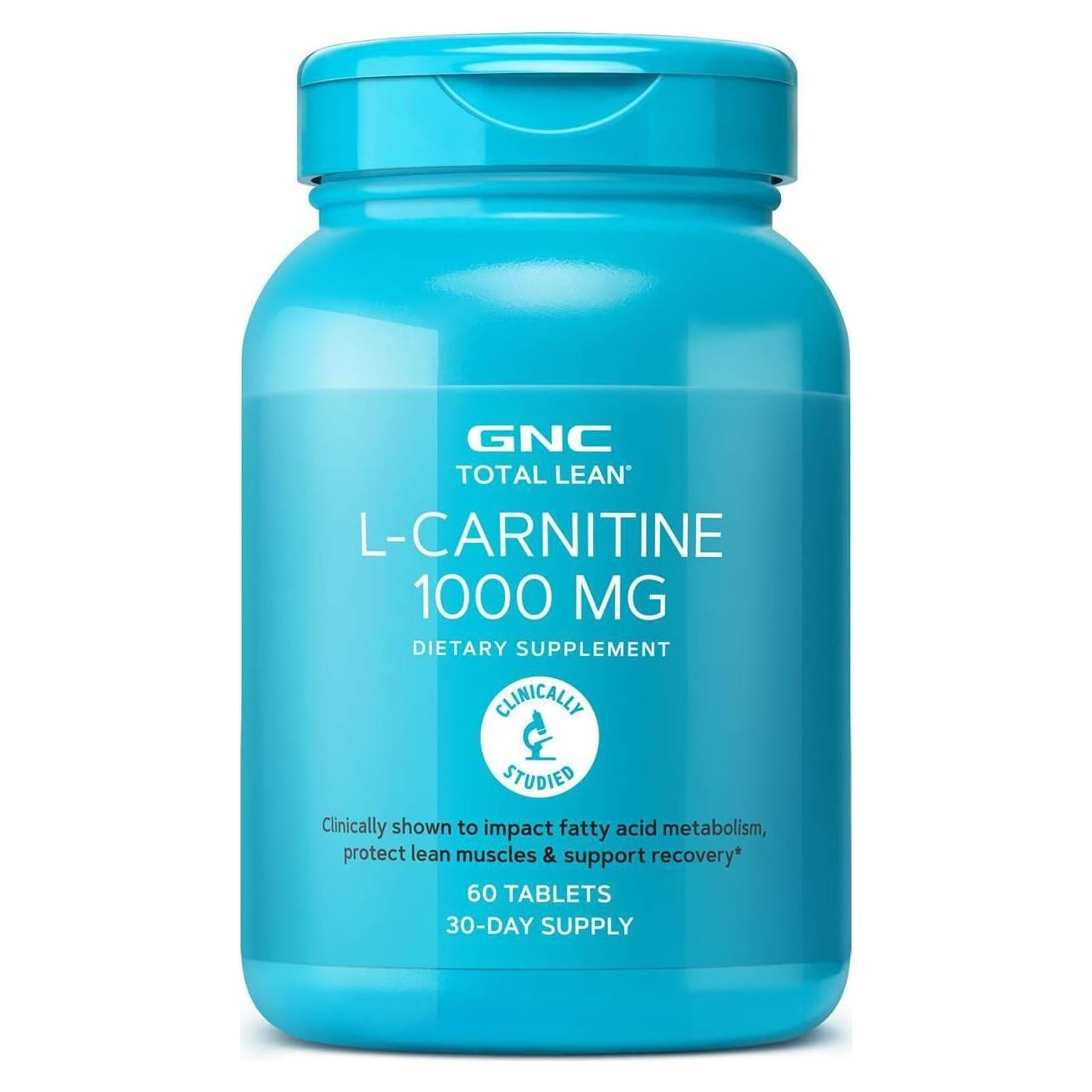 GNC Total Lean L-Carnitina 1000mg 60 Tabletas - Recuperación Muscular