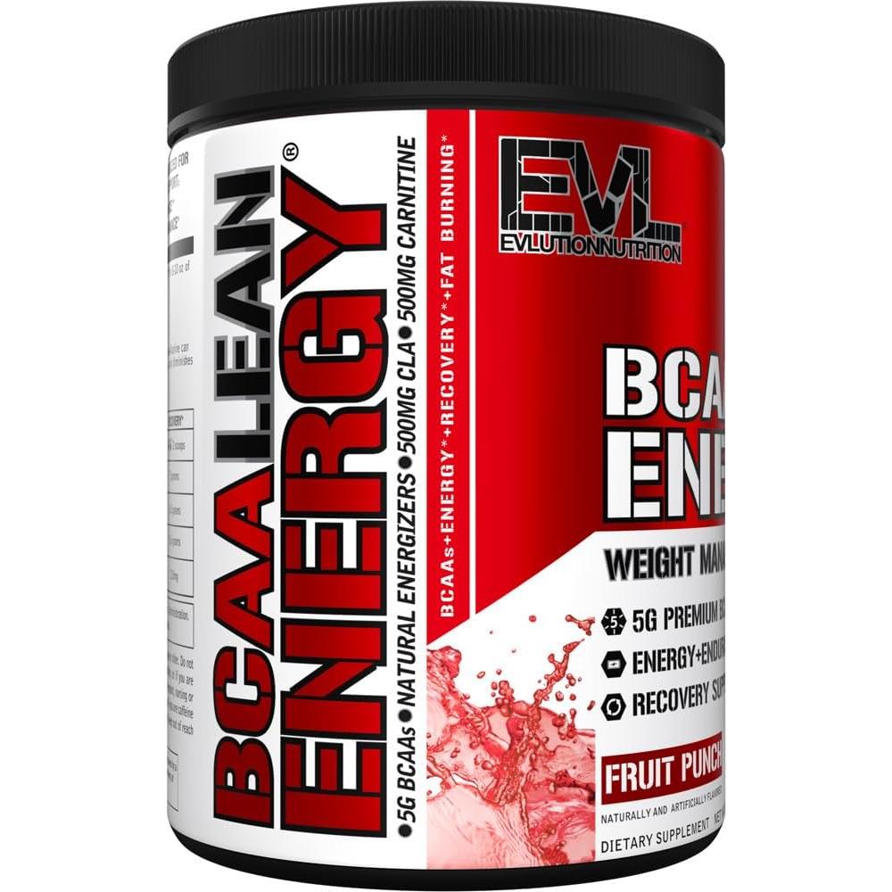 BCAA Lean Energy EVL - Polvo Pre Entrenamiento 408g Sabor Fruta Punch