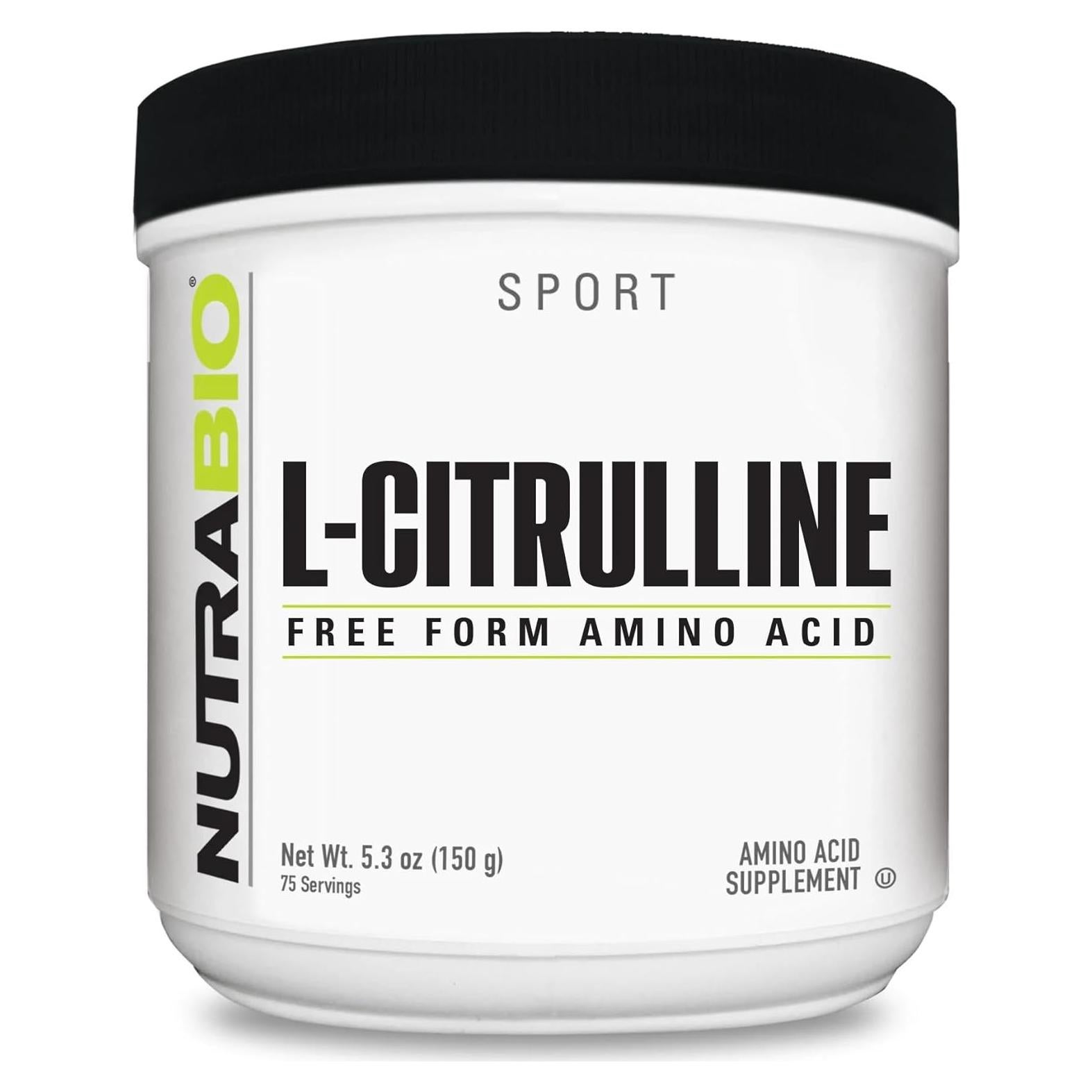 NutraBio L-Citrulina 150 g - Aminoácido Libre para Rendimiento