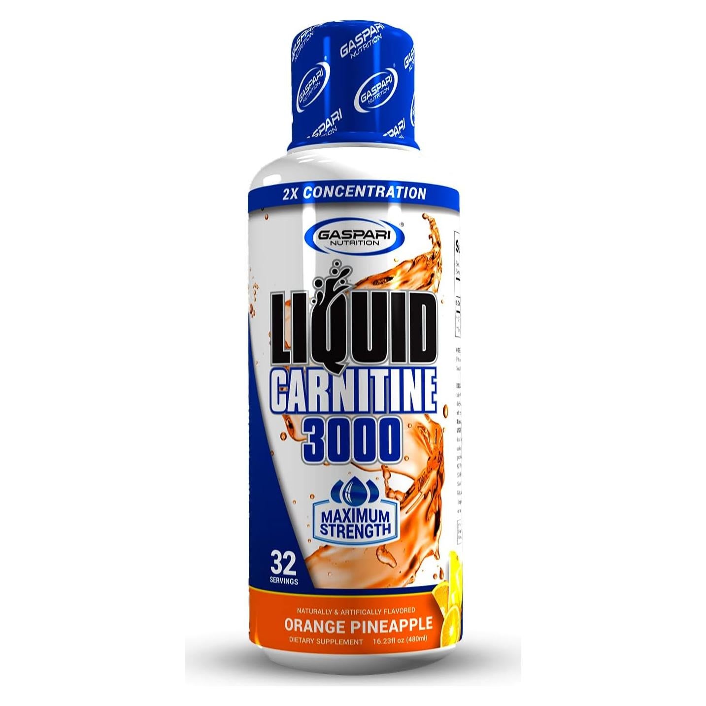 L-Carnitina Líquida Gaspari Nutrition 3000mg Piña Naranja 32 Porciones