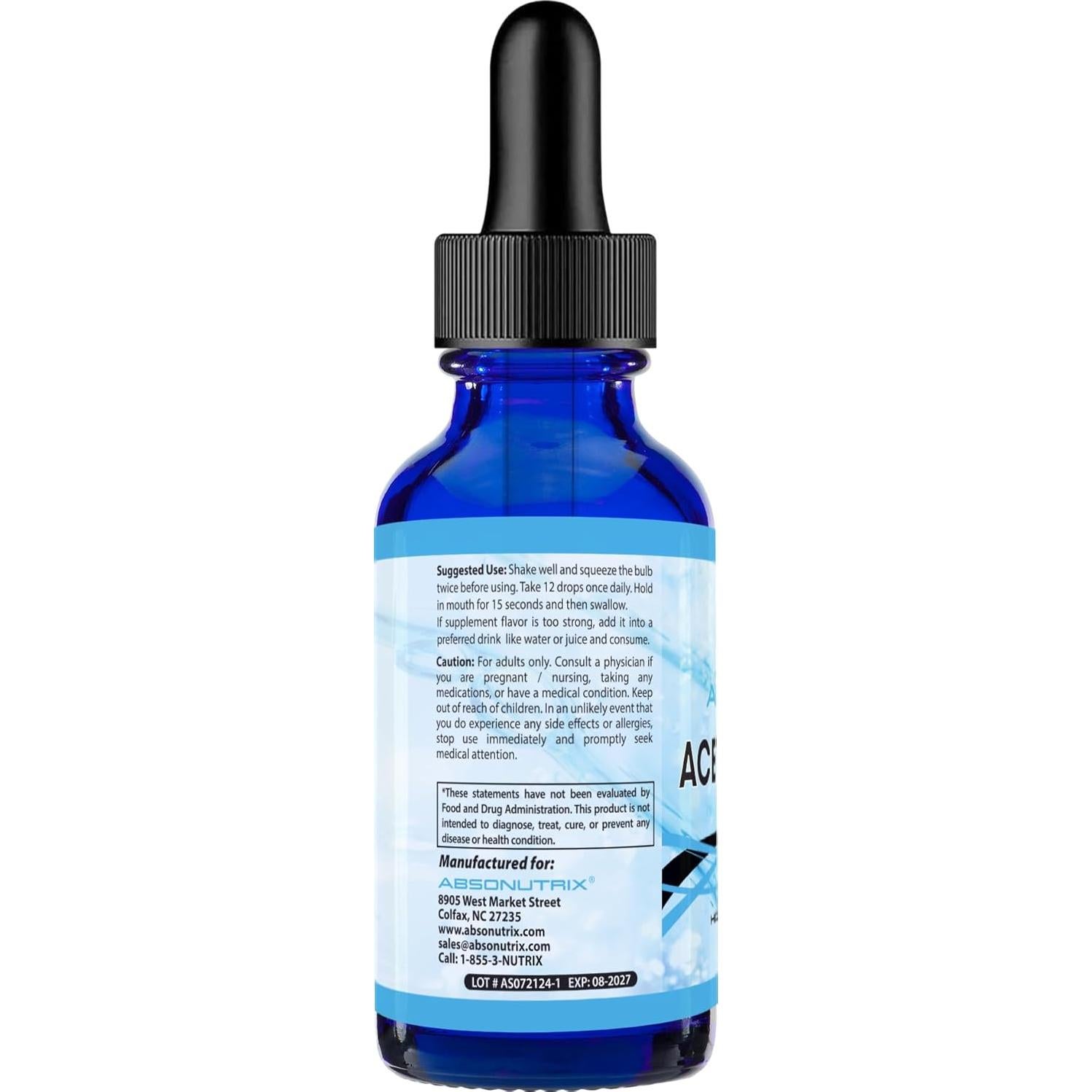 Absonutrix Acetil L-Carnitina 593mg 200 Porciones Líquidas