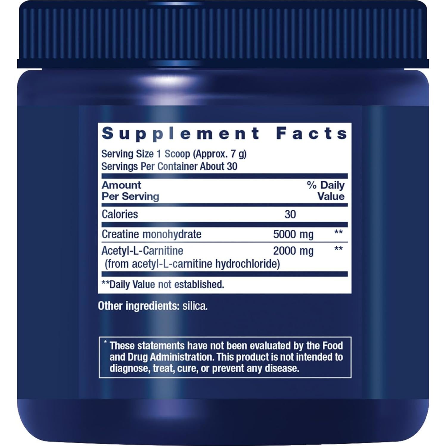 Suplemento Energético Life Extension Creatina 5000mg 30 Porciones