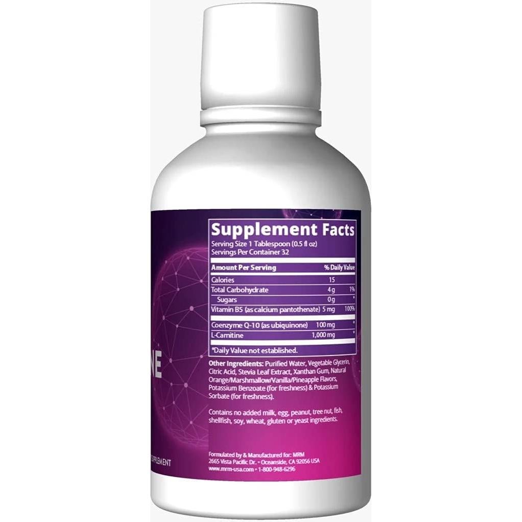 Suplemento Líquido CoQ-10 L-Carnitina MRM 32 Porciones Naranja-Vainilla