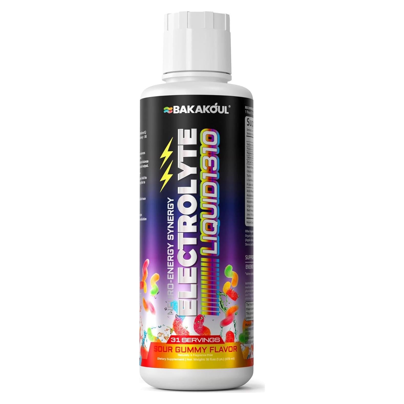 Suplemento Líquido Electrolito BAKAKOUL 1310mg Hidratación Rápida