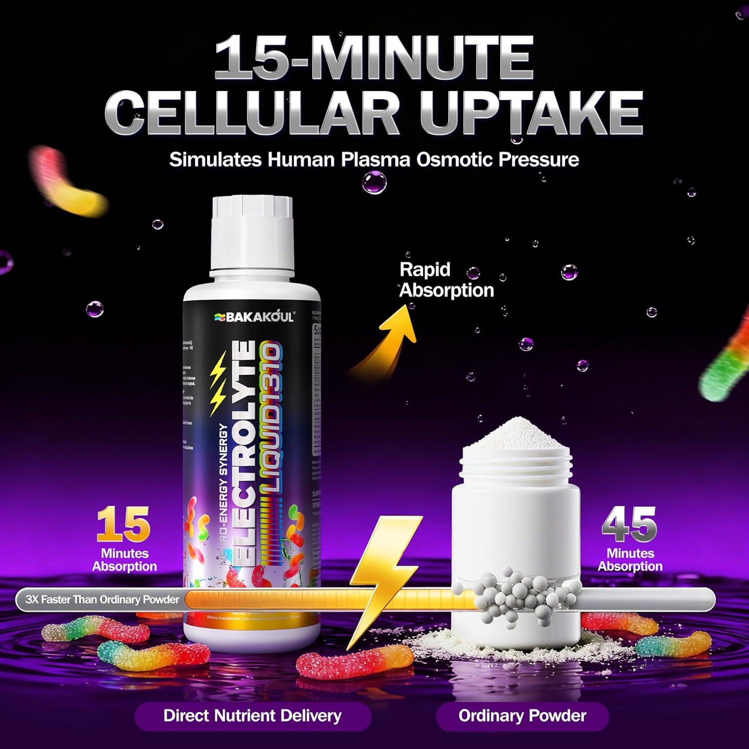 Suplemento Líquido Electrolito BAKAKOUL 1310mg Hidratación Rápida