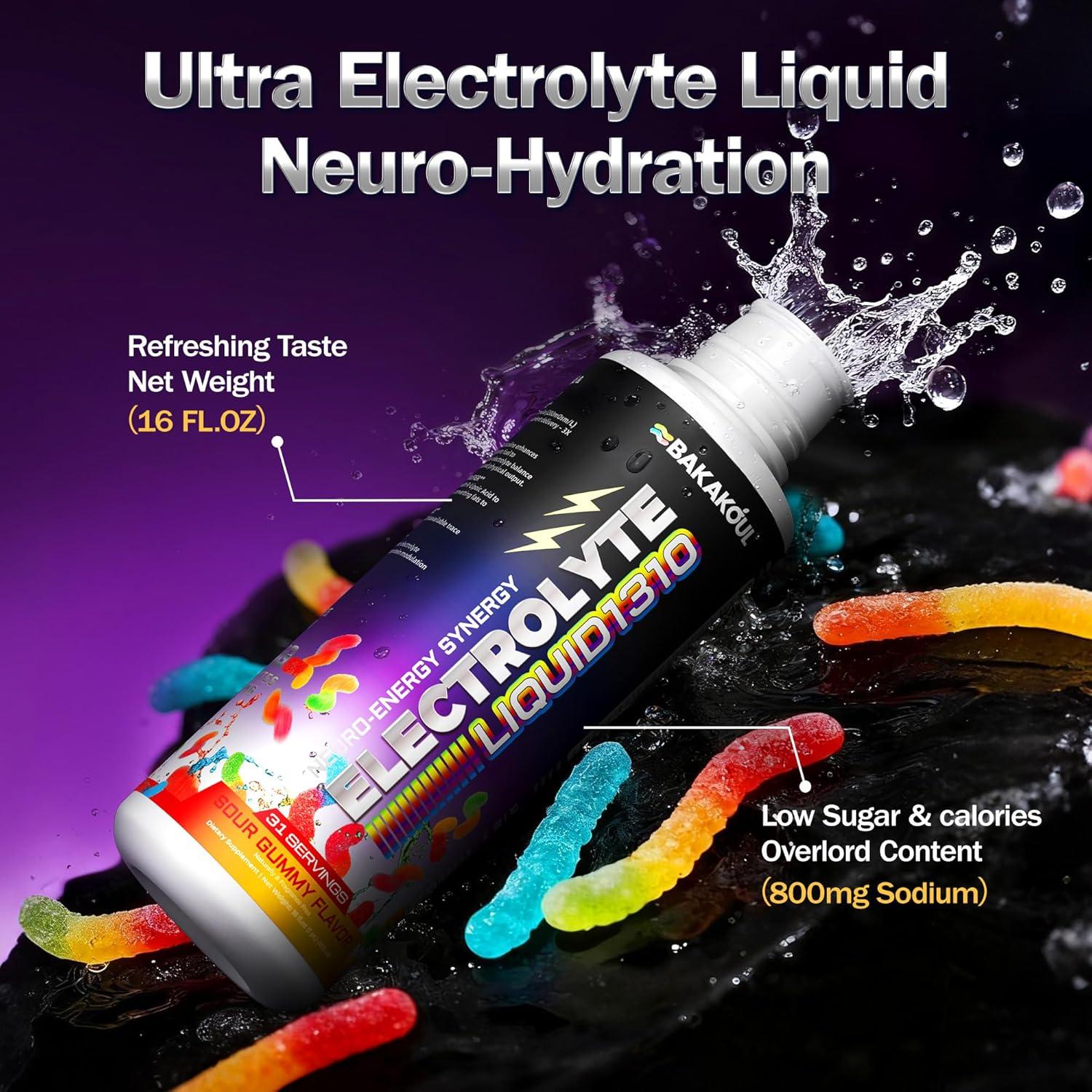 Suplemento Líquido Electrolito BAKAKOUL 1310mg Hidratación Rápida