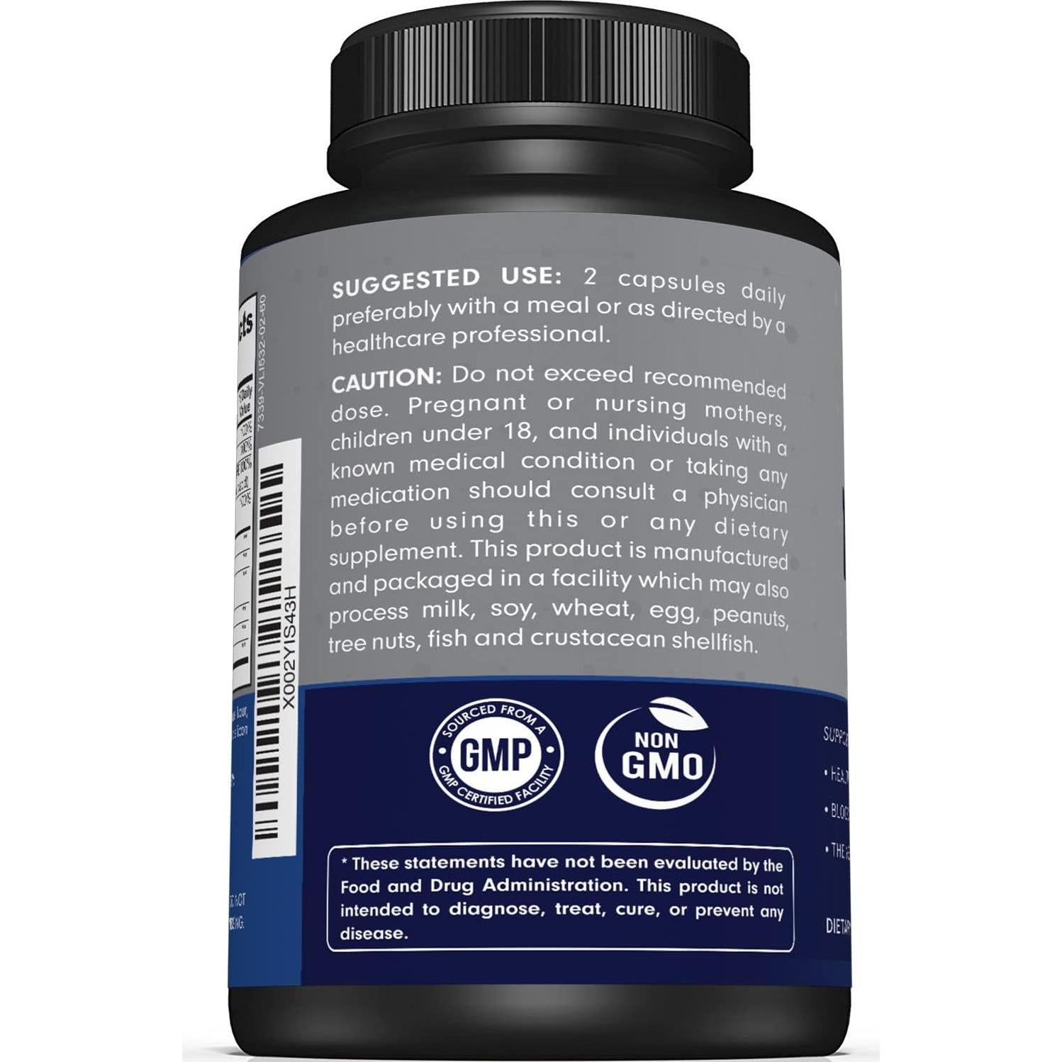 Suplemento Nervioso Sunergetic 600 mg ALA y Benfotiamina 60 Cápsulas