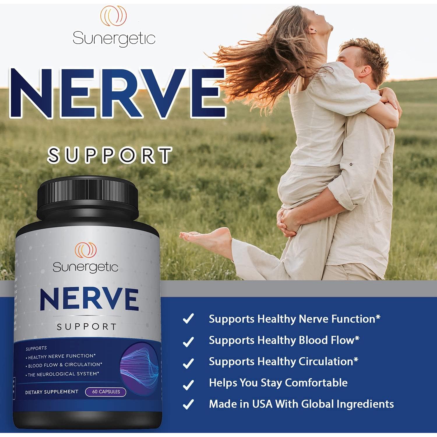 Suplemento Nervioso Sunergetic 600 mg ALA y Benfotiamina 60 Cápsulas