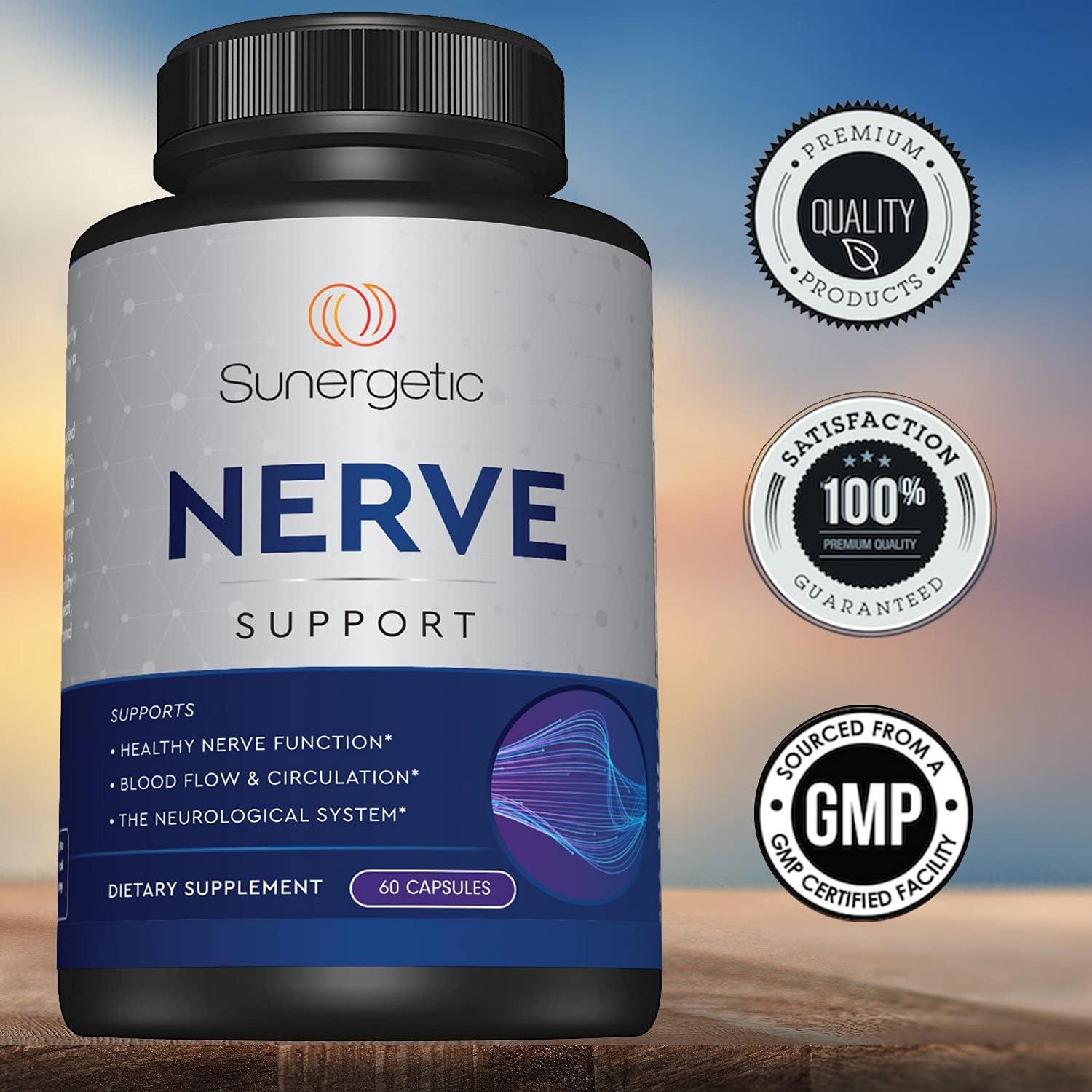 Suplemento Nervioso Sunergetic 600 mg ALA y Benfotiamina 60 Cápsulas