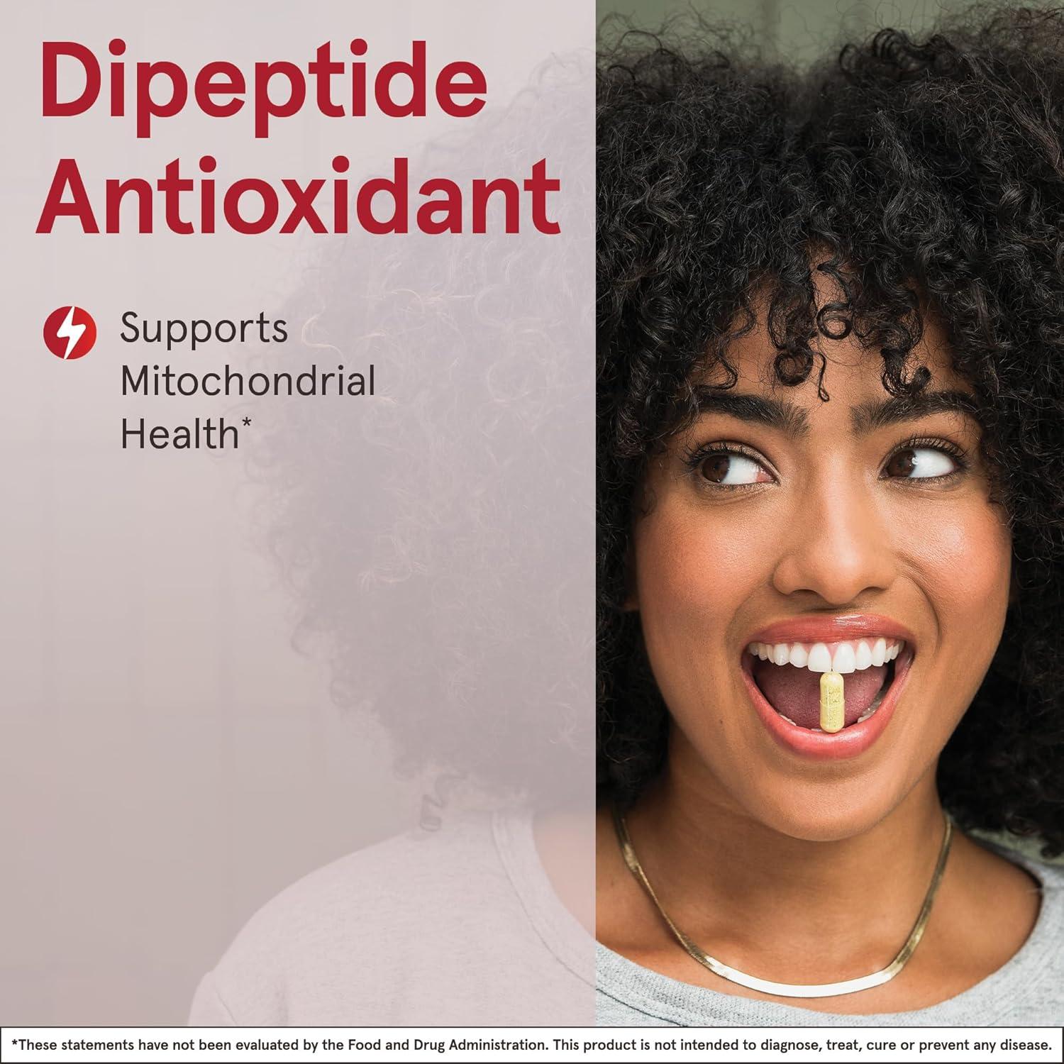 Suplemento Antioxidante L-Carnosina 1000 mg Jarrow 90 Cápsulas