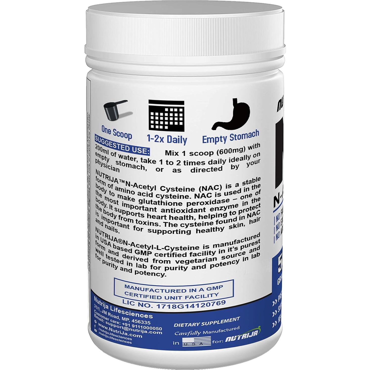 N-Acetil L-Cisteína en Polvo NutriJa 50g - Soporte Hepático