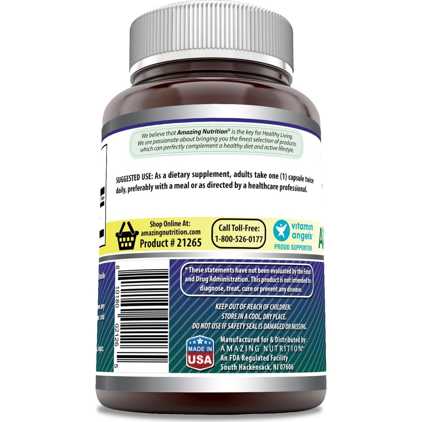 Ácido Alfa Lipoico 600 mg Fórmulas Asombrosas 120 Cápsulas