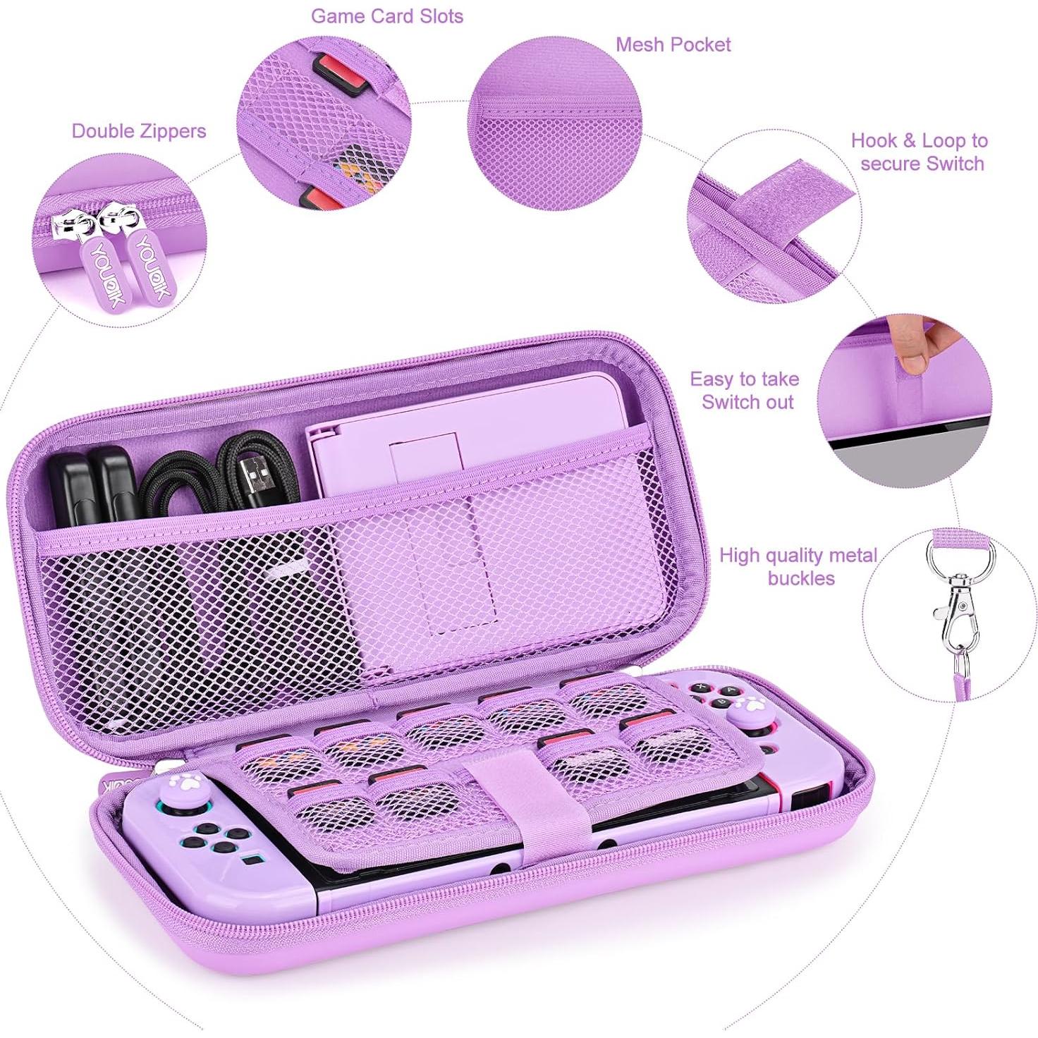 Kit de Accesorios Younik 17 en 1 para Switch Morado