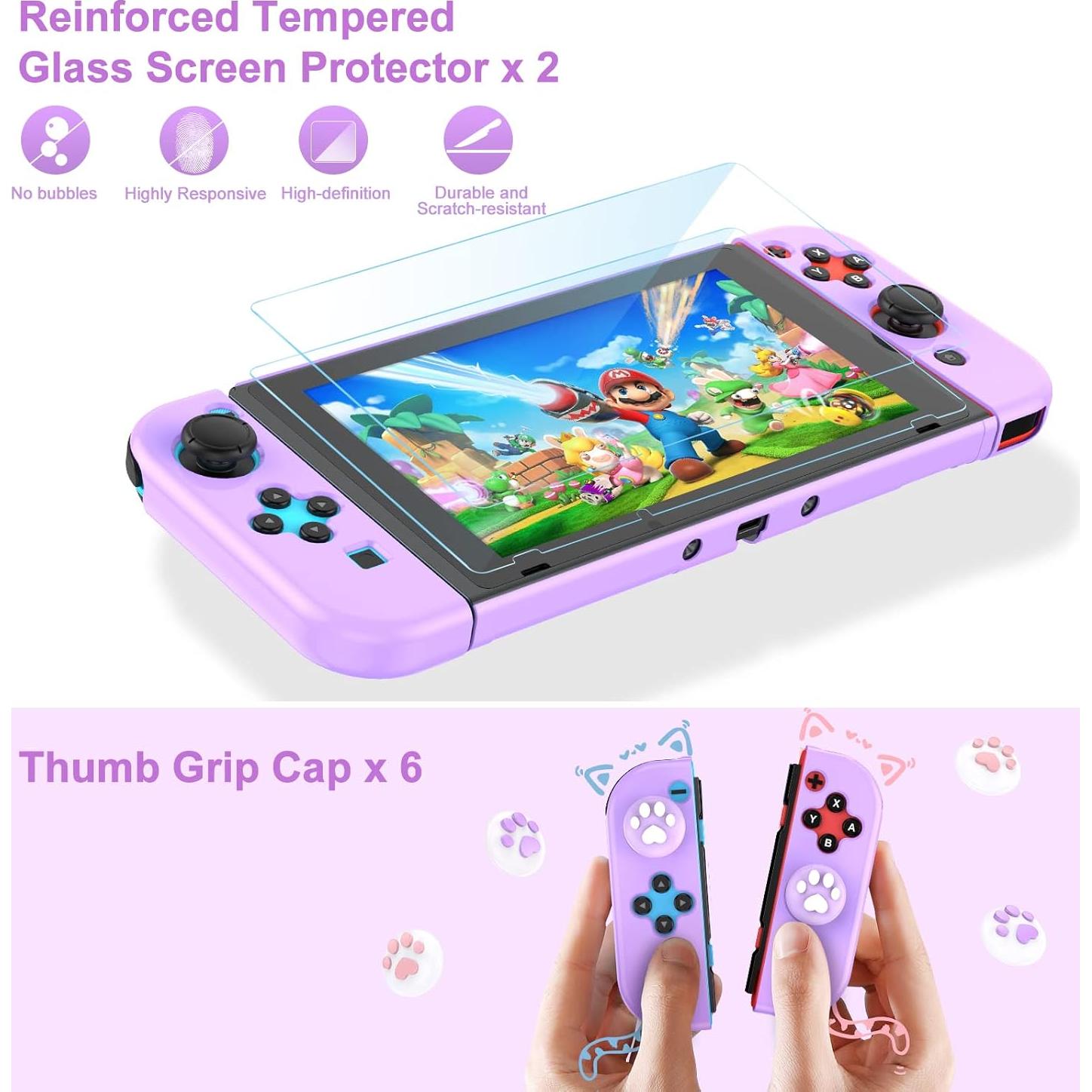 Kit de Accesorios Younik 17 en 1 para Switch Morado