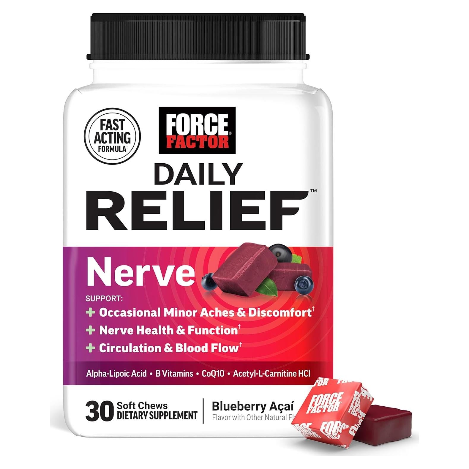 Suplemento Alivio Diario Force Factor 30 Caramelos Blandos