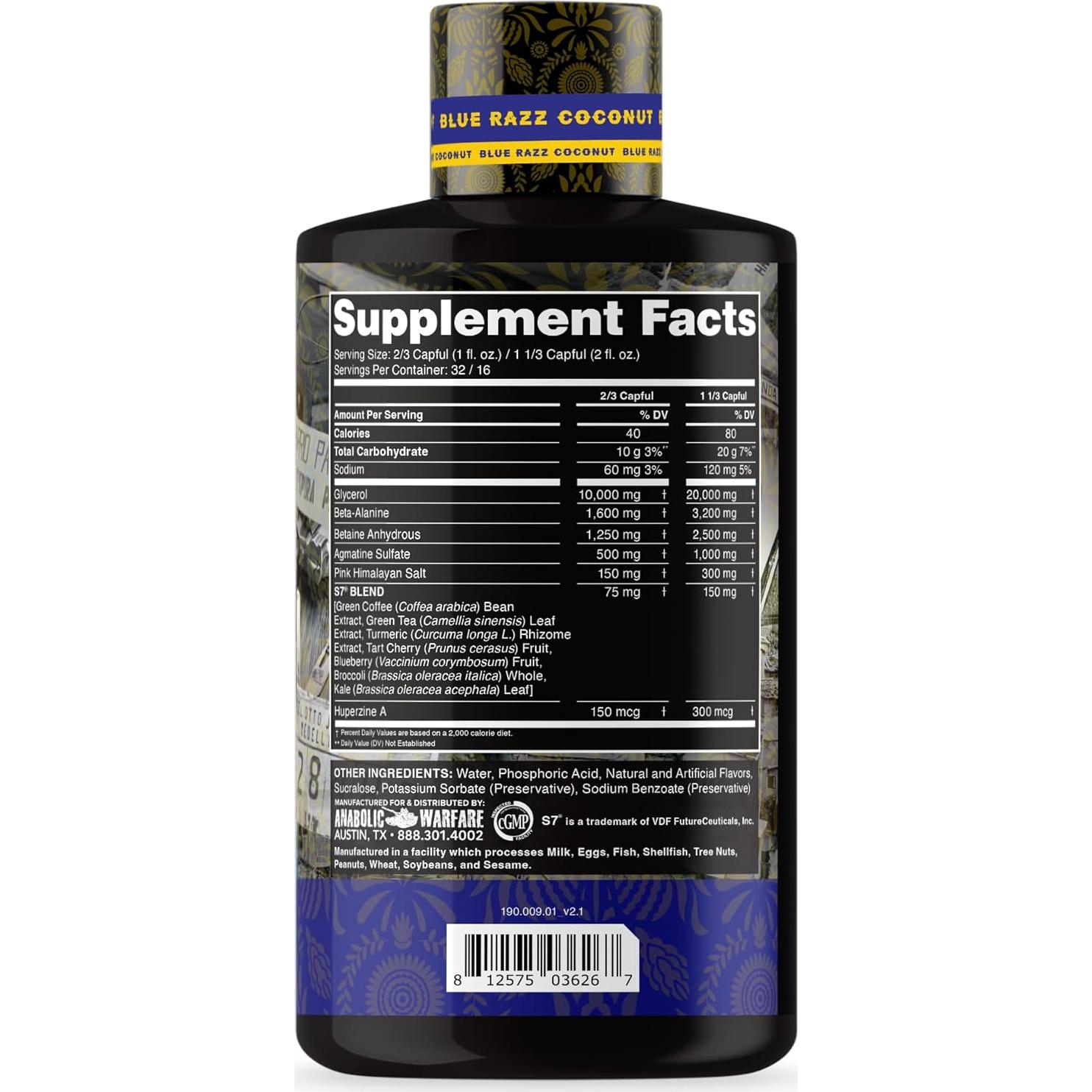 Suplemento Pre-Entrenamiento Pump Lord Anabolic Warfare 32 Porciones