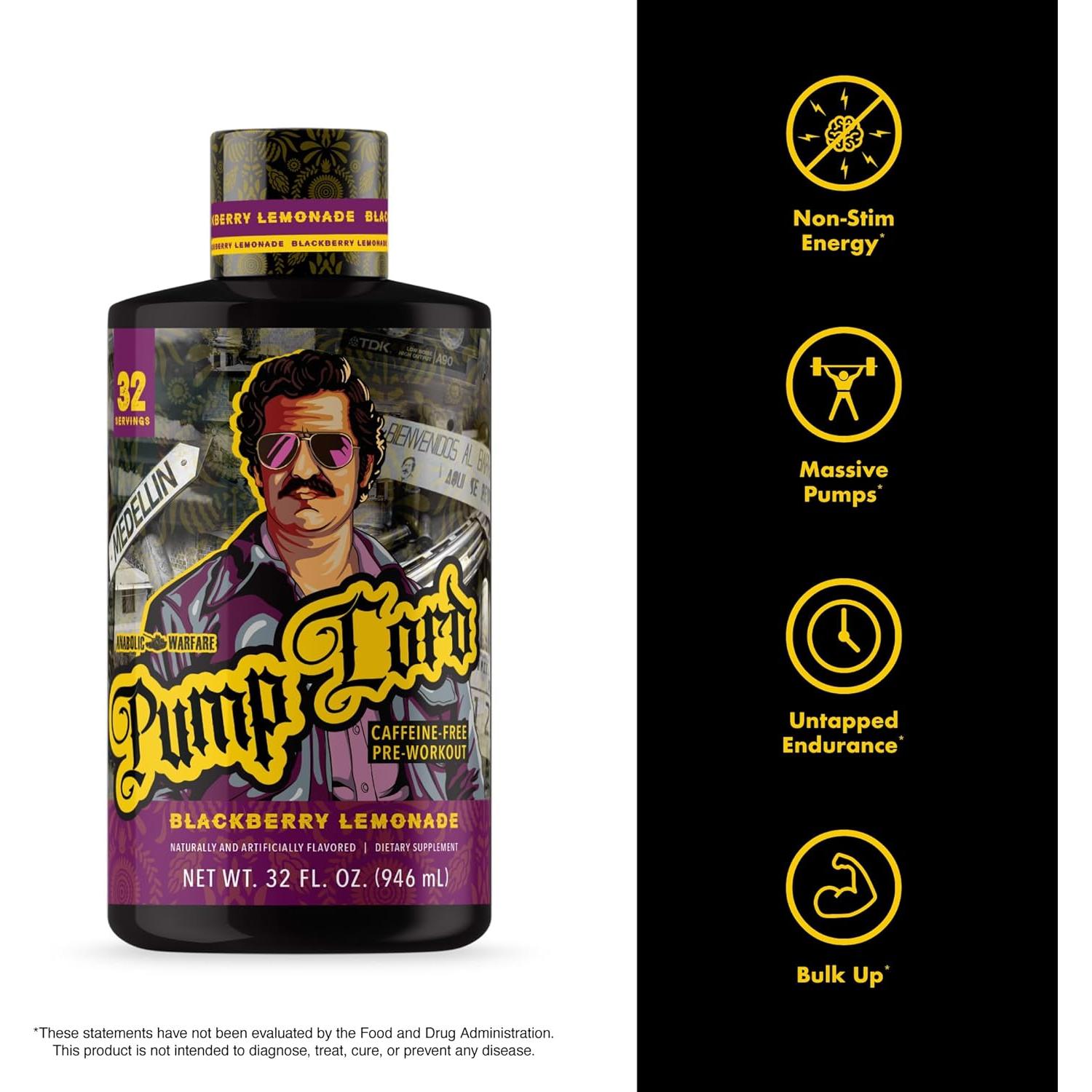 Suplemento Pre-Entrenamiento Pump Lord Anabolic Warfare 32 Porciones