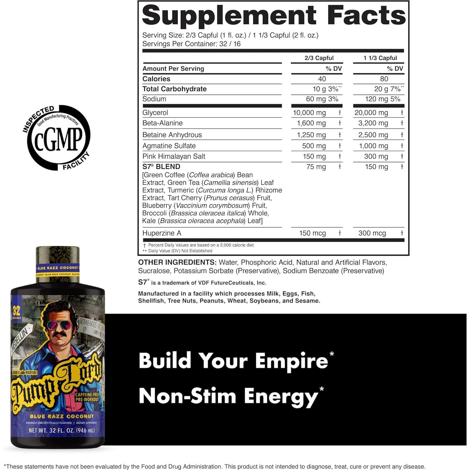 Suplemento Pre-Entrenamiento Pump Lord Anabolic Warfare 32 Porciones