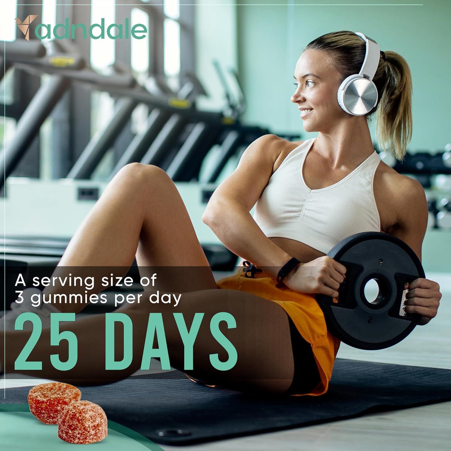 Gomitas de Creatina Monohidratada Adndale 5000mg Sin Azúcar