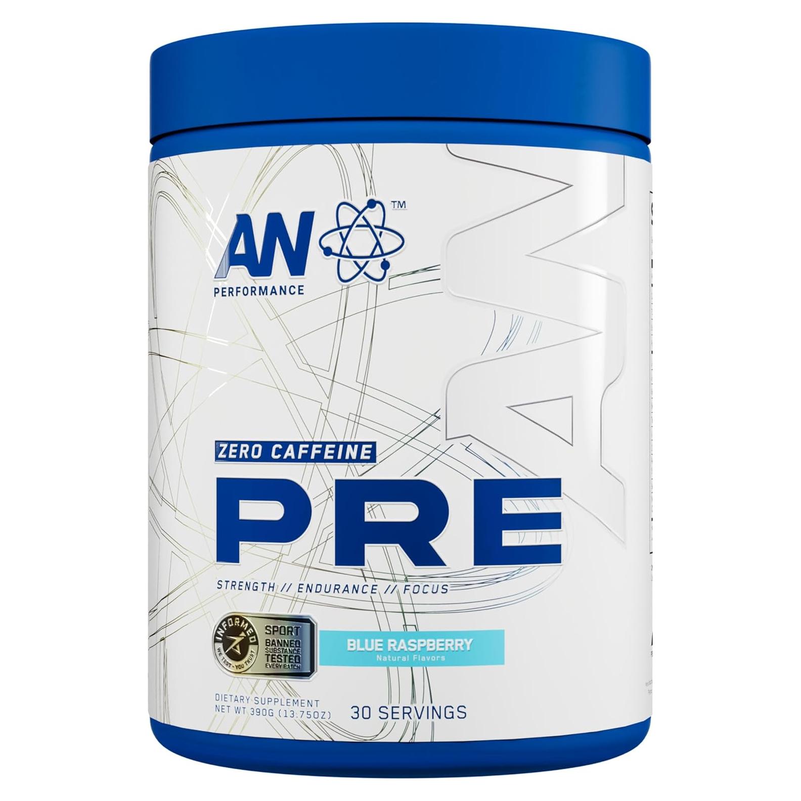 Suplemento Pre-Entrenamiento AN Performance Frambuesa Azul 30 Porciones