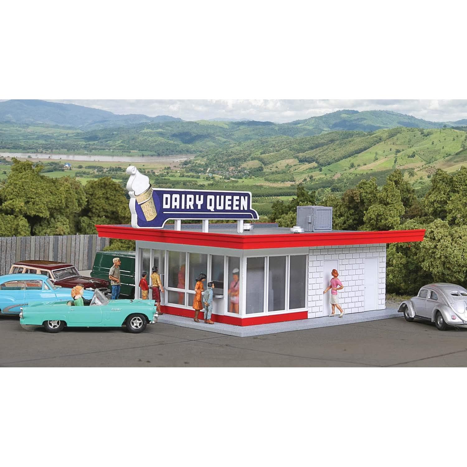 Kit Estructura Vintage Dairy Queen Walther Escala HO 12.8x8.8x6 cm