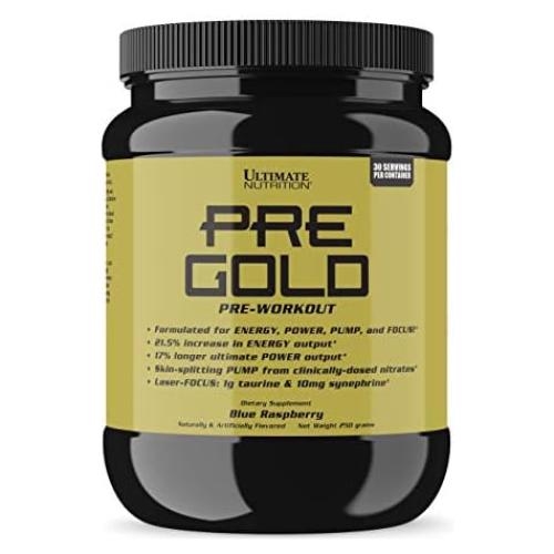 Polvo Preentrenamiento Ultimate Nutrition PRE Gold 300g Frambuesa Azul