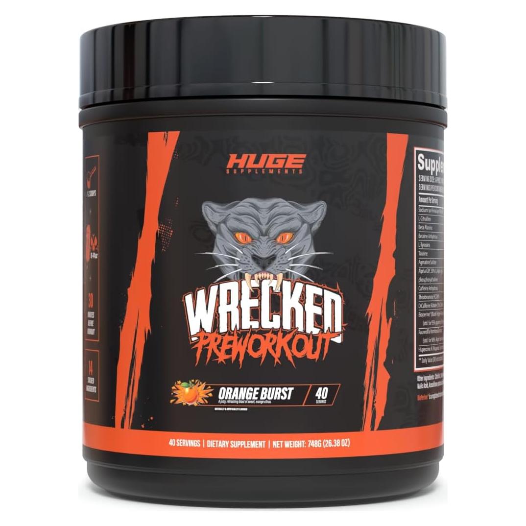 Wrecked Pre-Workout Huge Supplements 300g - Energía y Enfoque