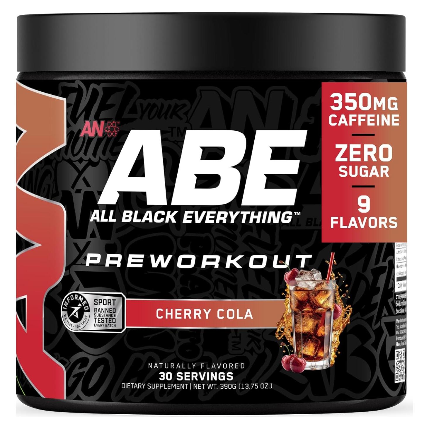 ABE Pre-Entrenamiento Cola de Cereza 30 Porciones 350mg Cafeína
