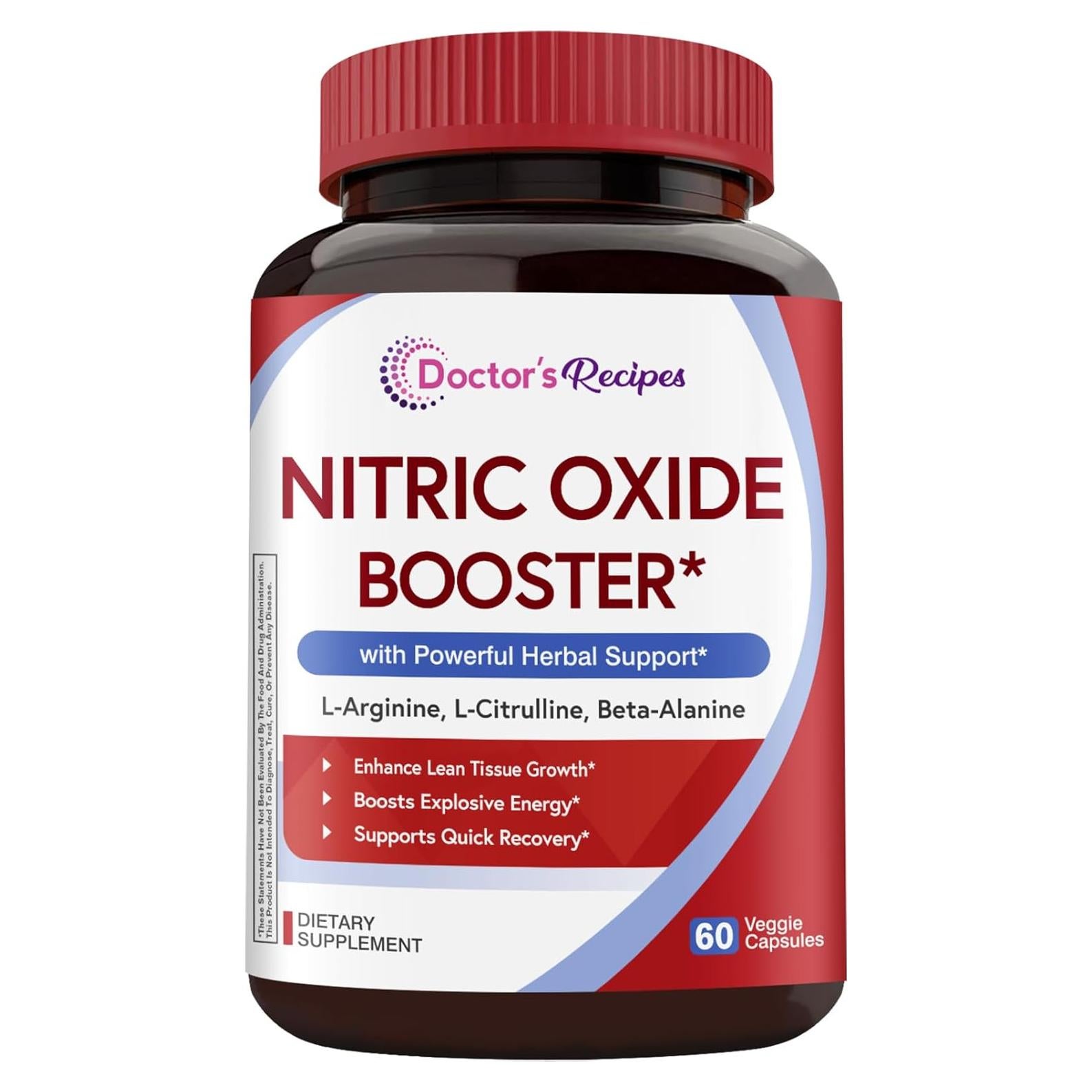 Acelerador de Óxido Nítrico Recetas del Doctor 1380 mg 60 Cápsulas Veganas