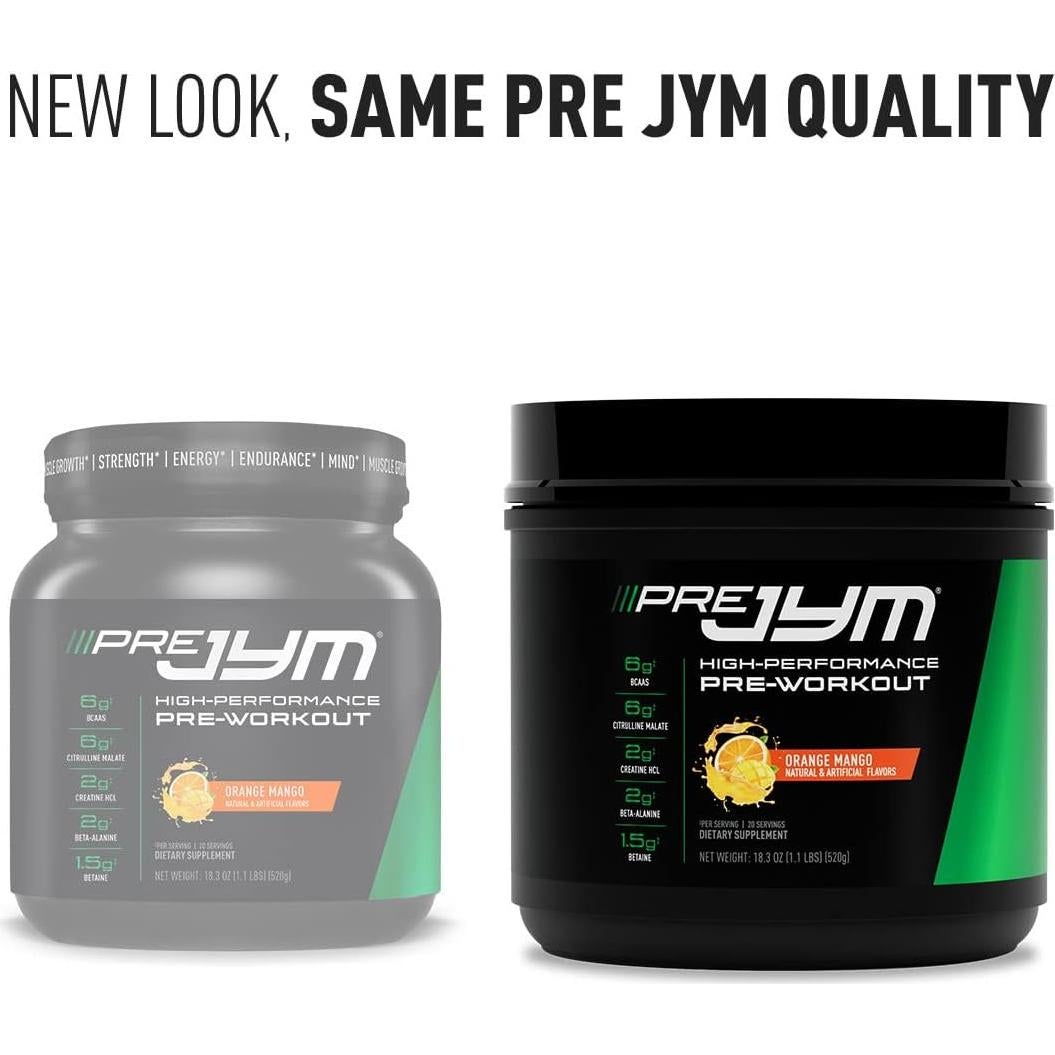 Pre JYM Polvo Pre Entrenamiento Naranja Mango 30 Porciones