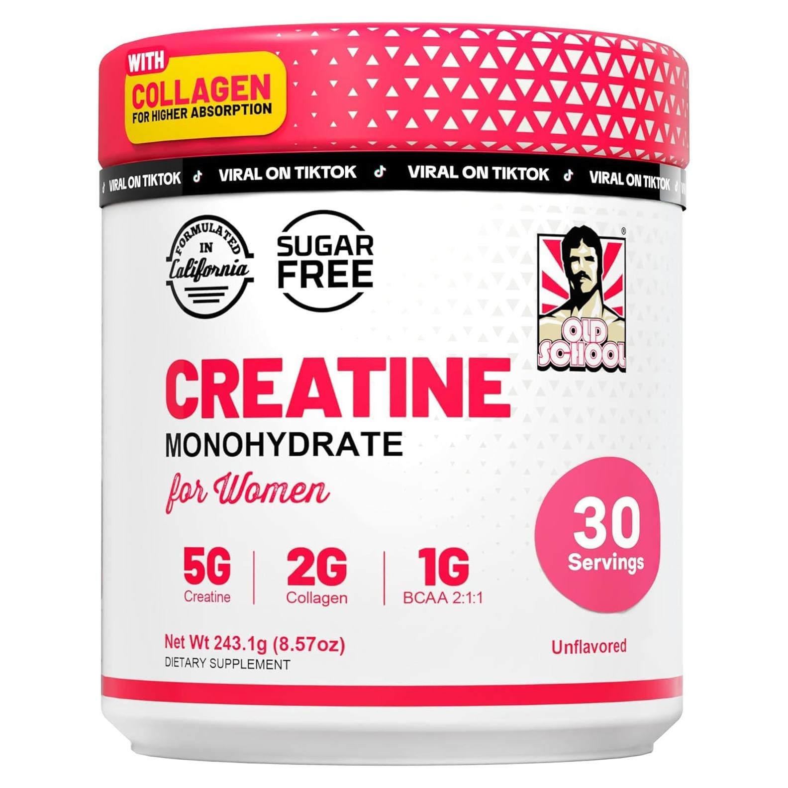Suplemento Creatina para Mujeres Old School Labs 5000mg