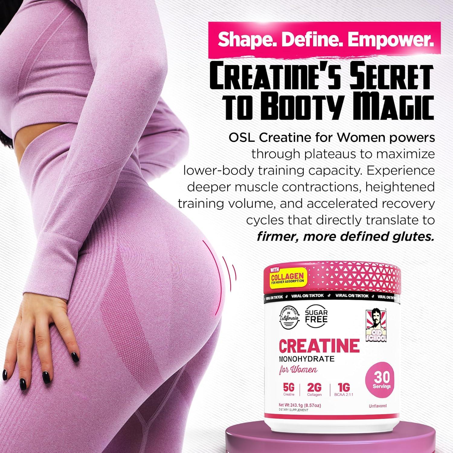 Suplemento Creatina para Mujeres Old School Labs 5000mg