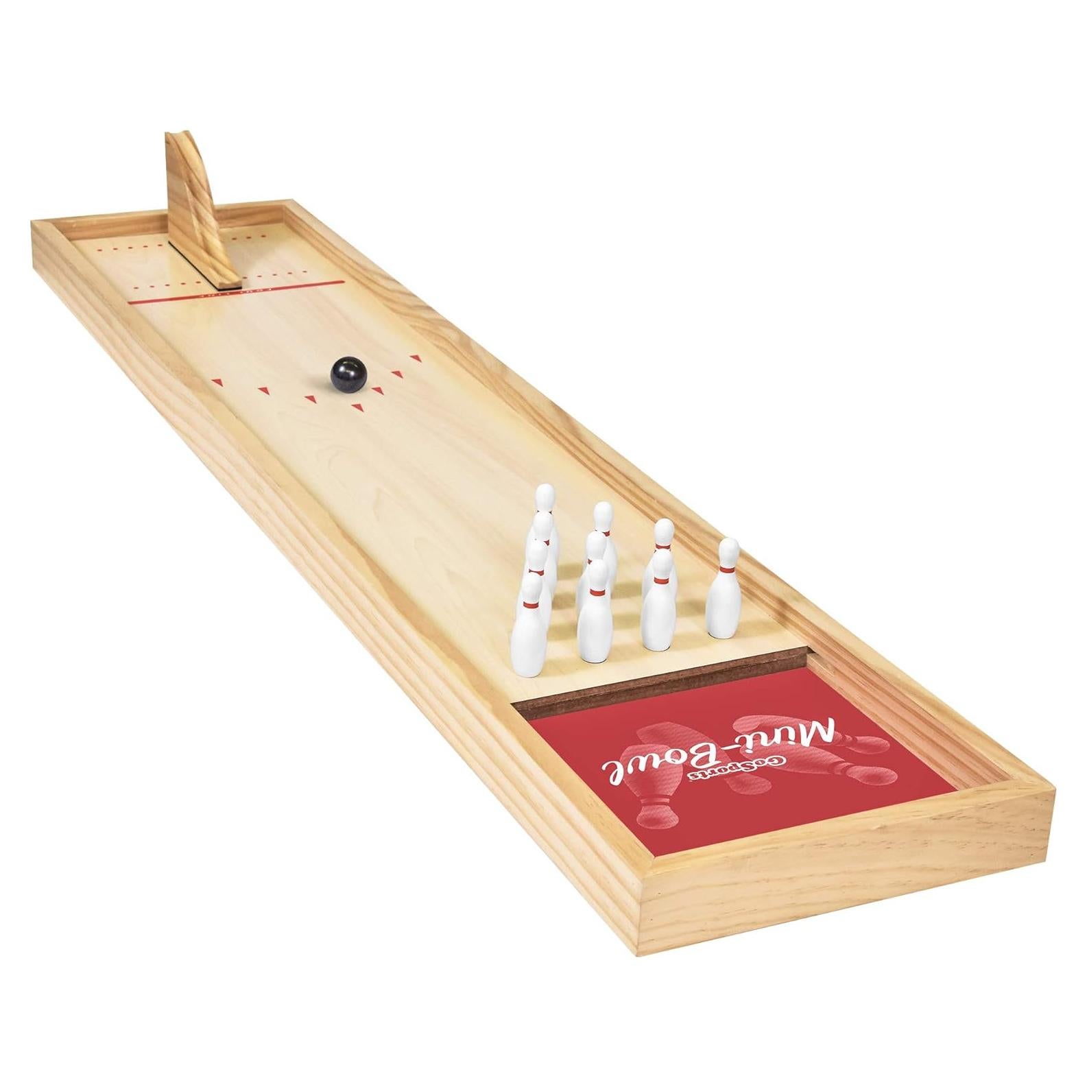 Juego de Bolos Mini GoSports - Mesa de Madera para Niños y Adultos