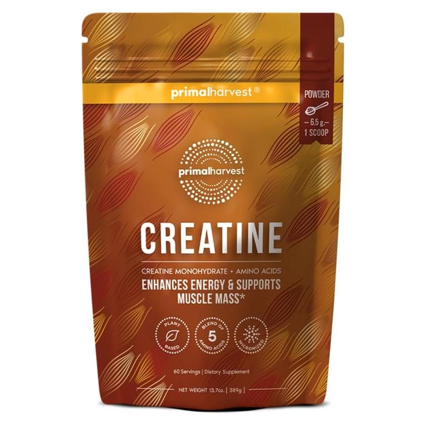 Creatina en Polvo Primal Harvest 389g - Aumenta Fuerza y Rendimiento
