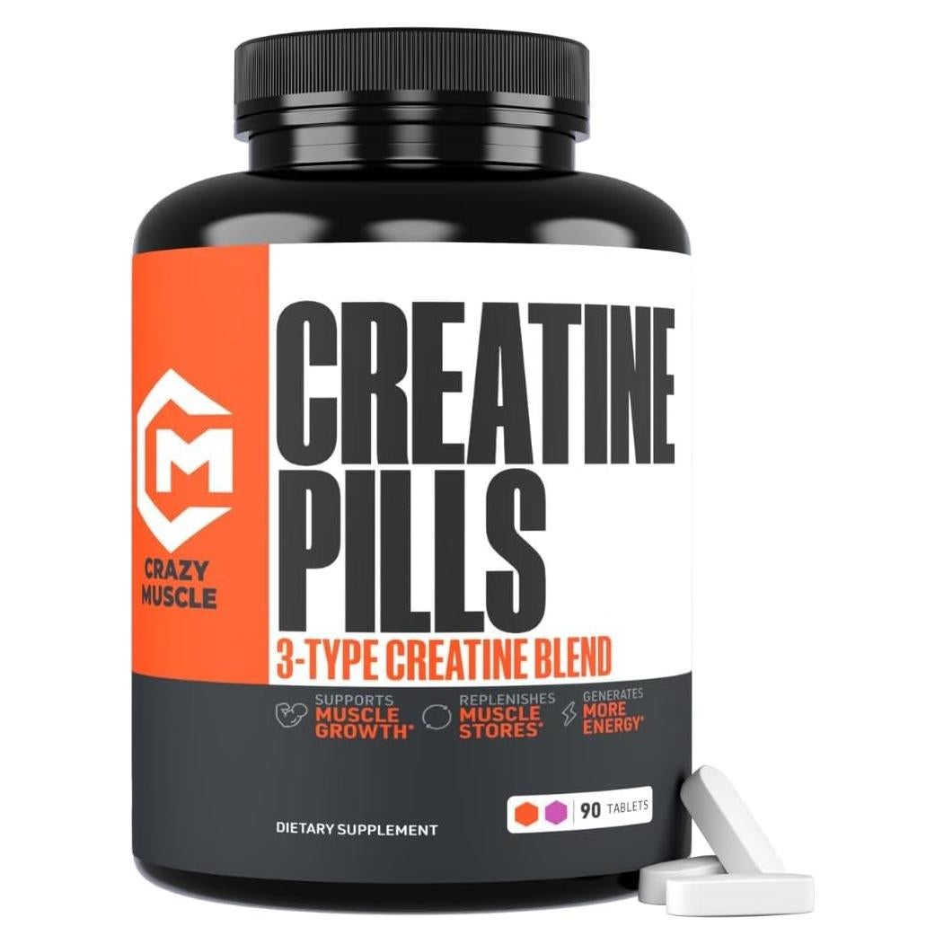 Píldoras de Creatina Crazy Muscle 5g - 30 porciones Alta Absorción